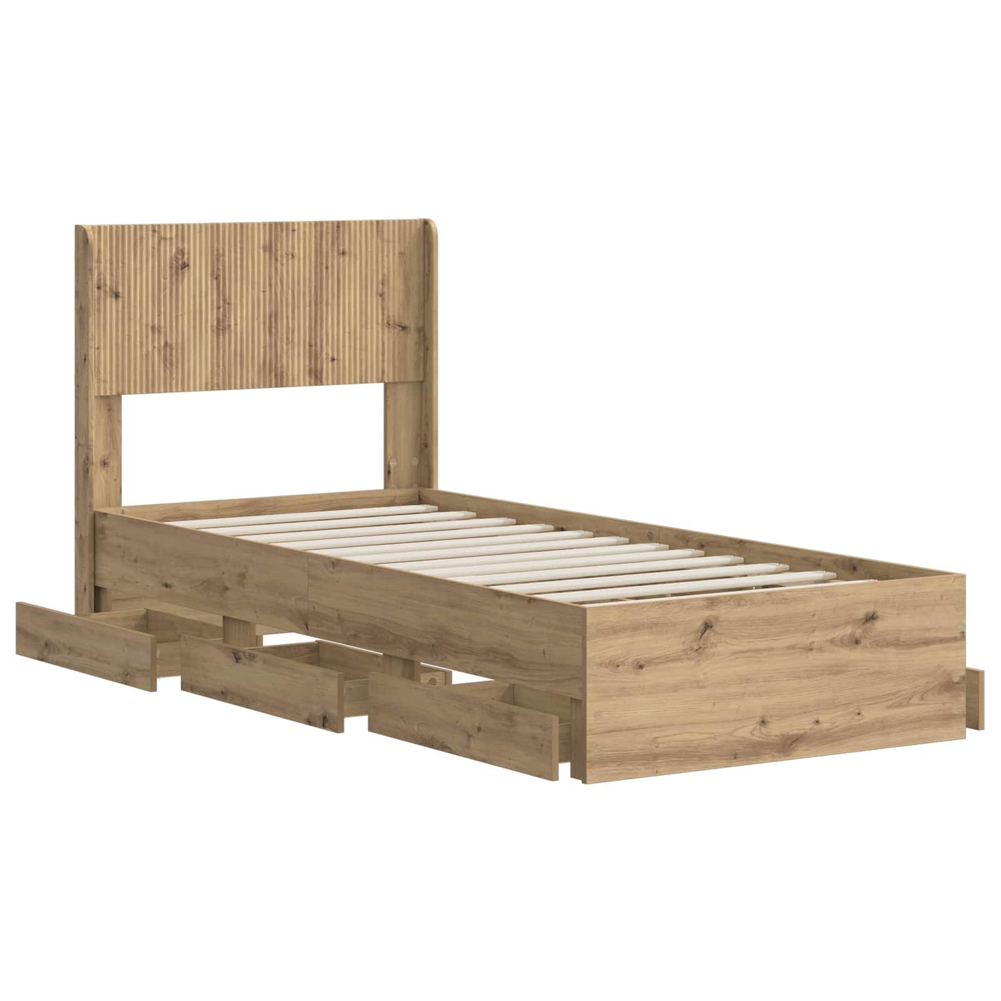 vidaXL Καλάθι με αποθήκη και κεφαλάρι Artisan Oak 90 x 200 cm