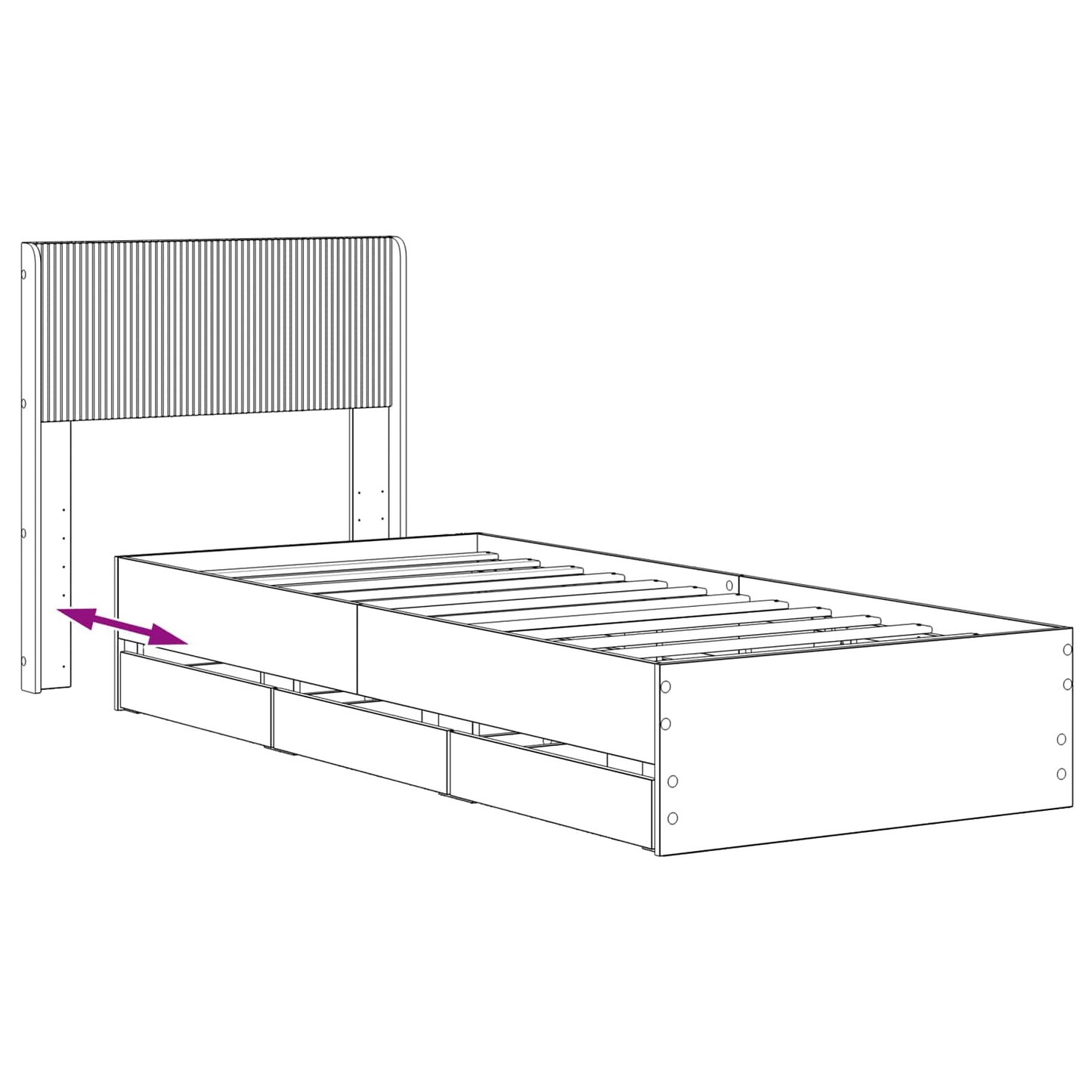 vidaXL Καλάθι με αποθήκη και κεφαλάρι Artisan Oak 90 x 200 cm