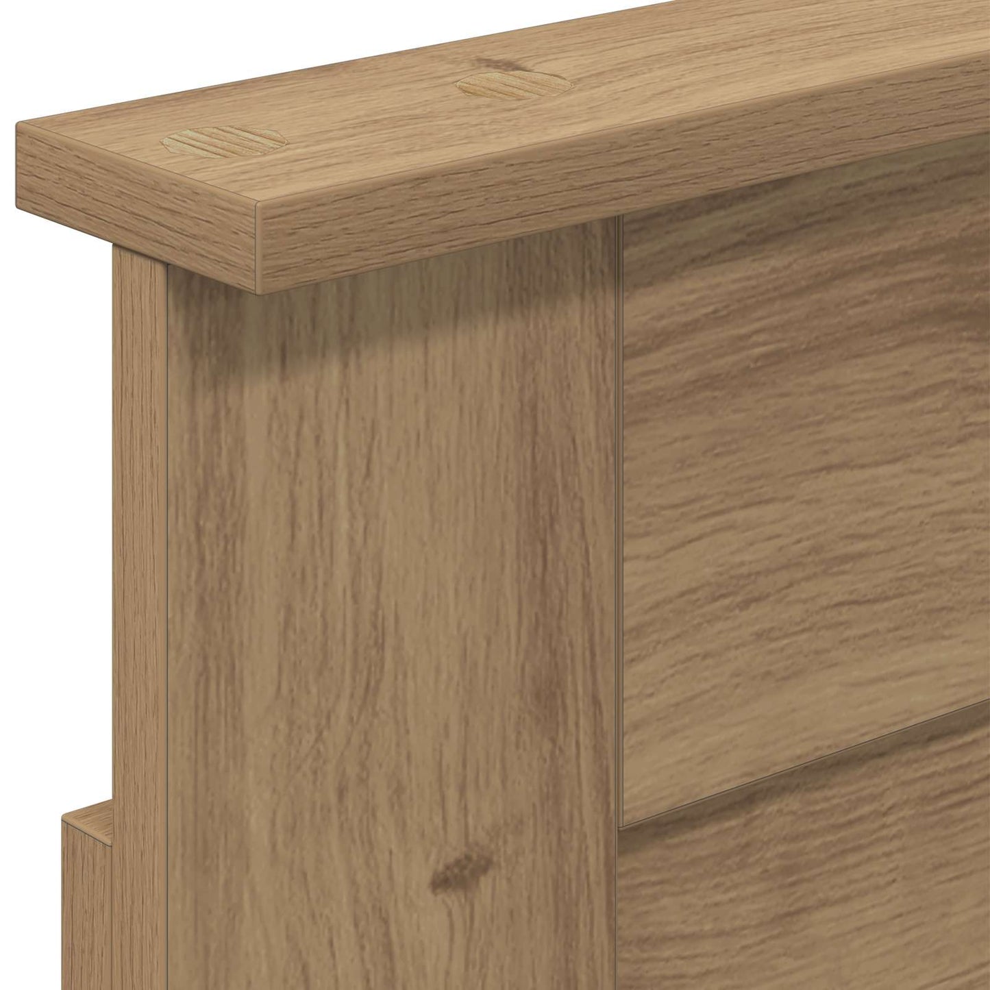 vidaXL Bed Frame with Storage and Headboard Artisan Oak 180 x 200 cm