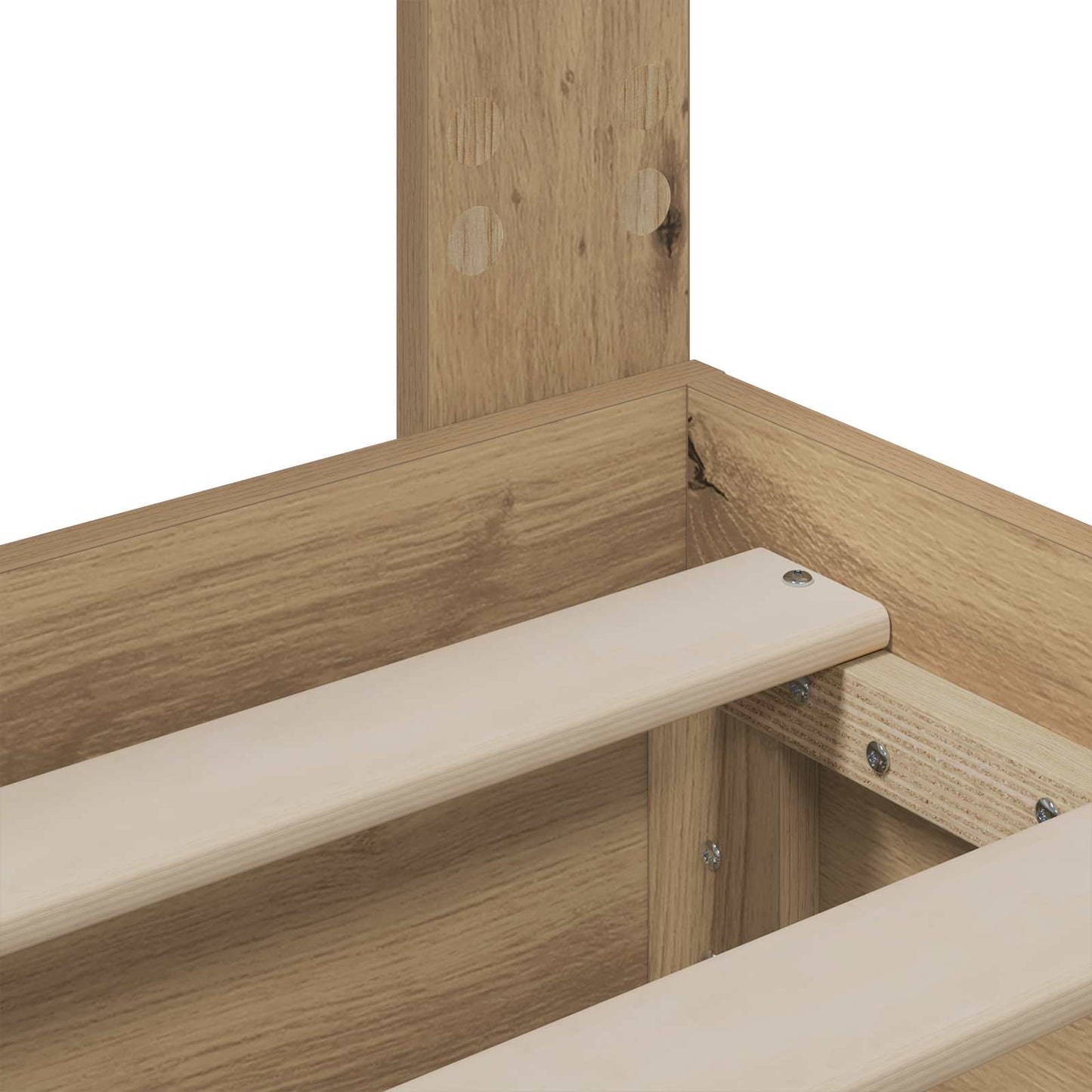 vidaXL Bed Frame with Storage and Headboard Artisan Oak 180 x 200 cm