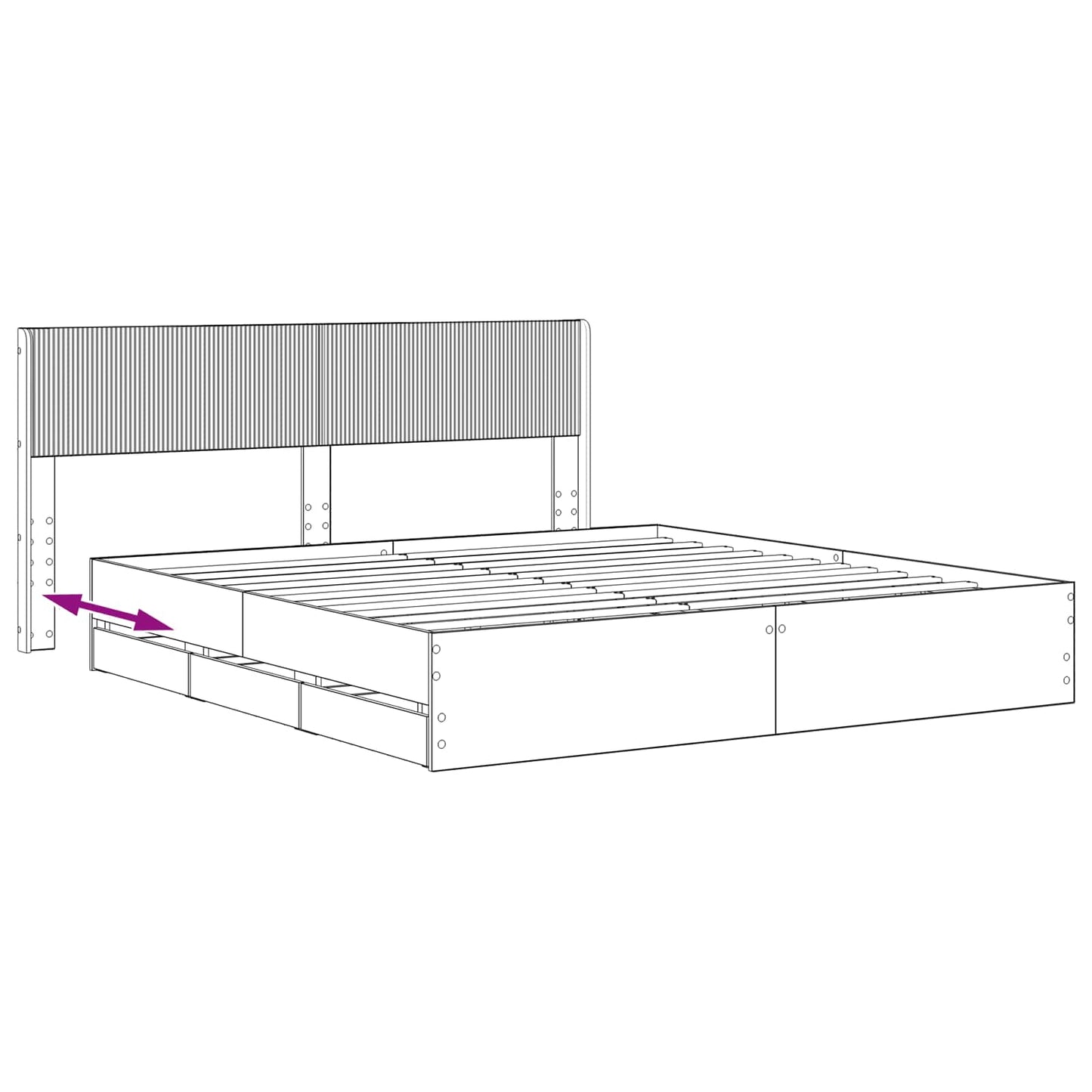 vidaXL Καλάθι με αποθήκη και κεφαλάρι Artisan Oak 180 x 200 cm