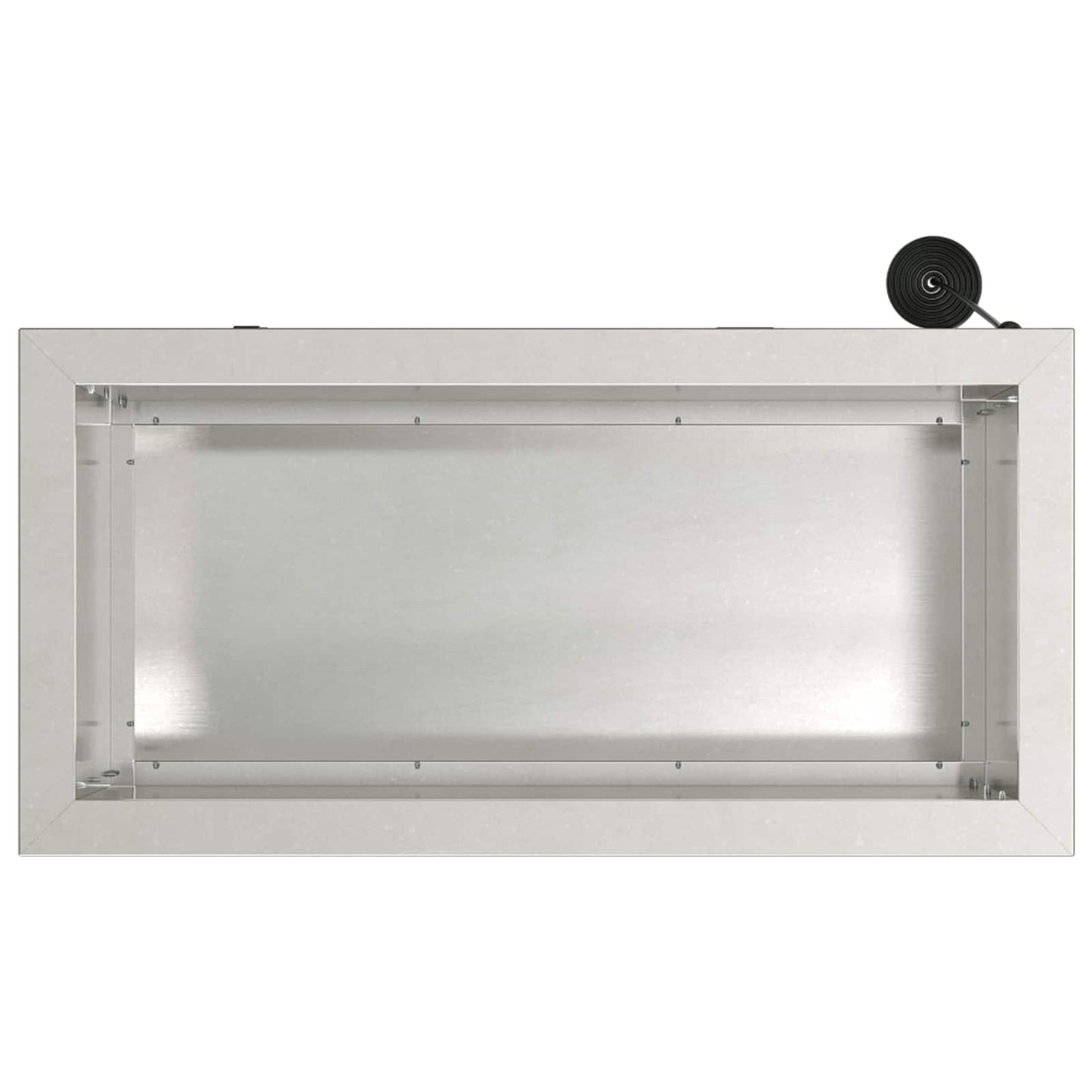 vidaXL Ζαρντινιέρα κήπου με LED Ασημί 30 × 60 × 30 εκ