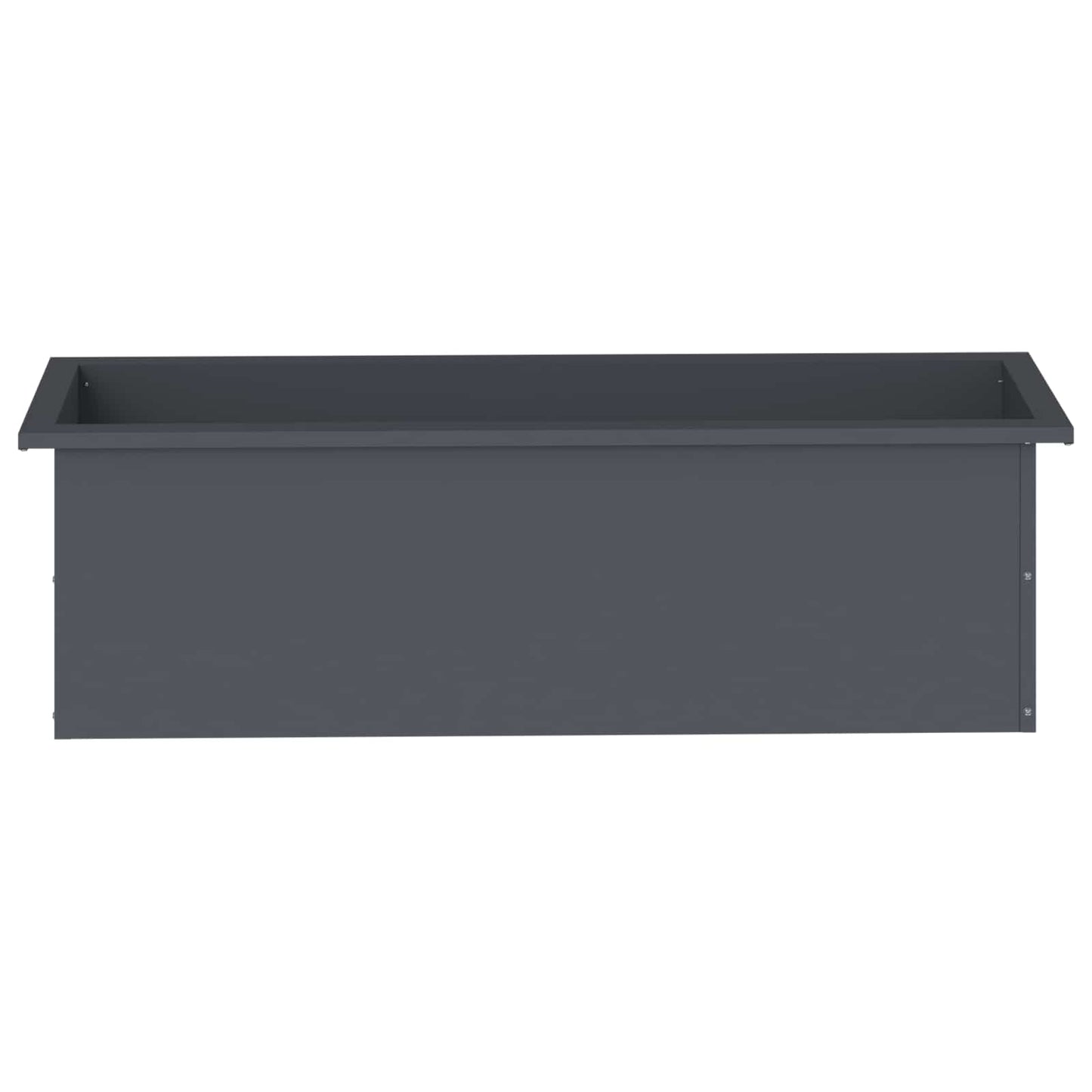 vidaXL Ζαρντινιέρα κήπου με LED Ανθρακί 30 x 100 x 30 εκ Ατσάλι