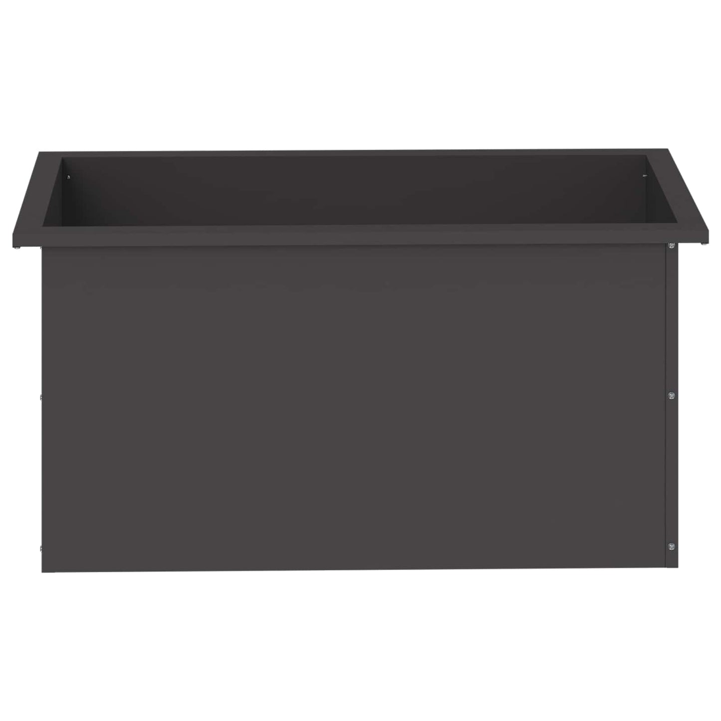 vidaXL Ζαρντινιέρα κήπου με LED Μαύρο 40 x 80 x 40 cm Ατσάλι
