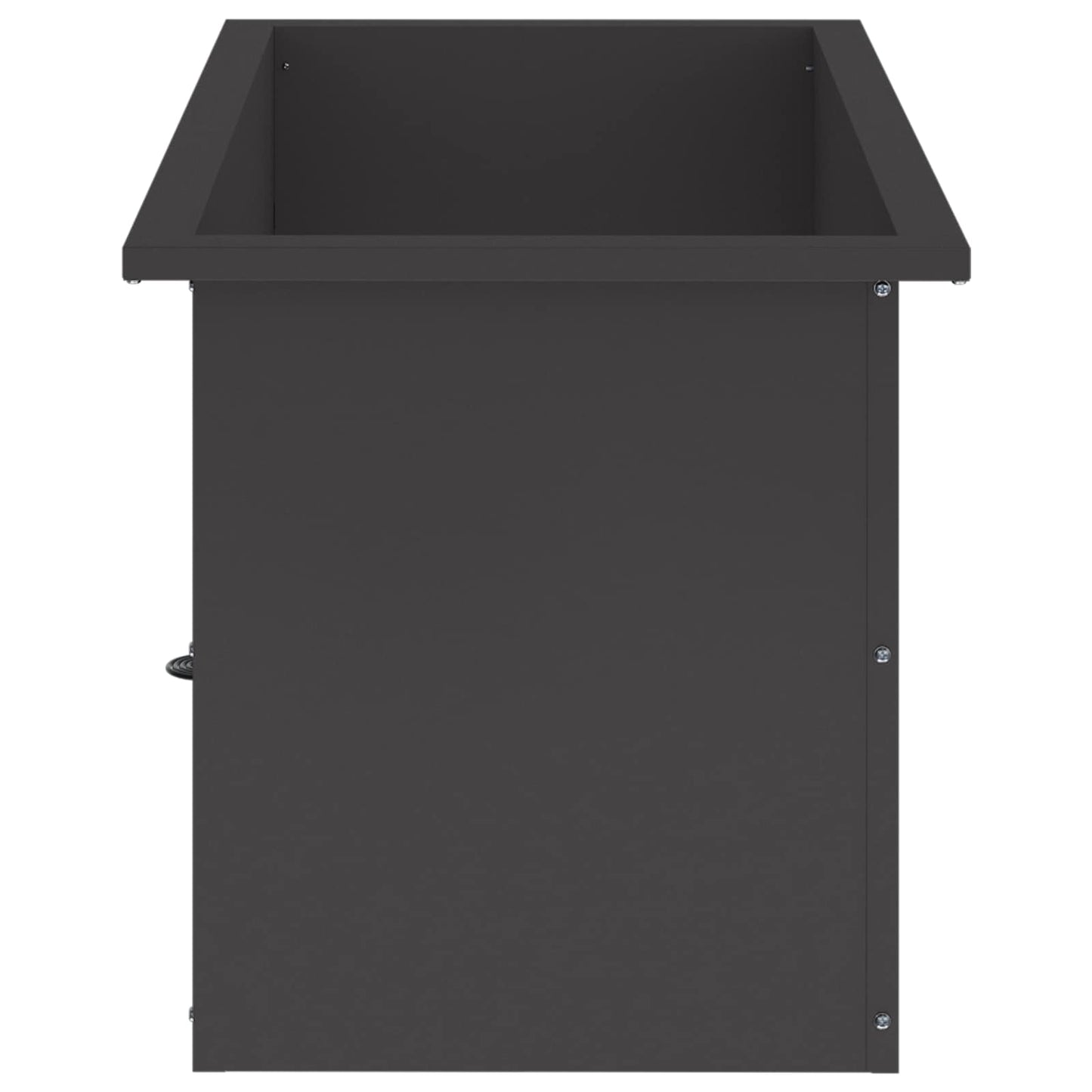 vidaXL Ζαρντινιέρα κήπου με LED Μαύρο 40 x 80 x 40 cm Ατσάλι