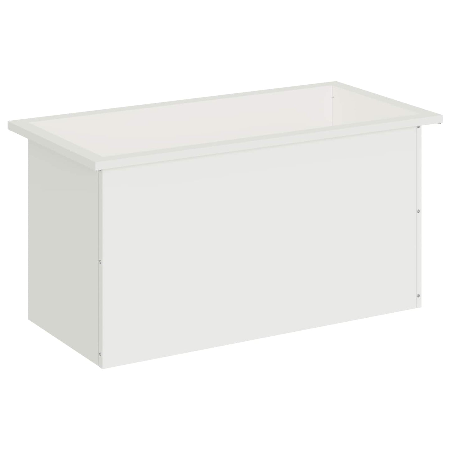 vidaXL Ζαρντινιέρα κήπου με LED Λευκό 40 x 80 x 40 cm Ατσάλι