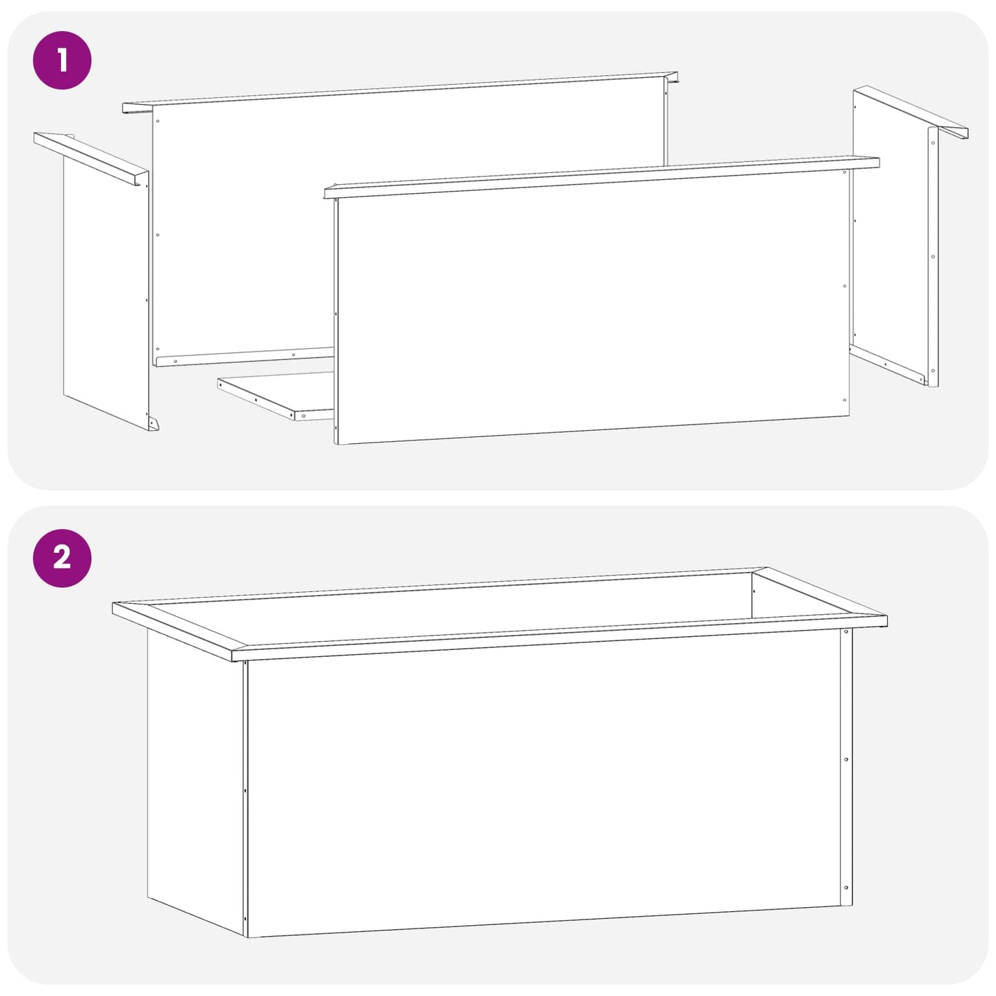vidaXL Ζαρντινιέρα κήπου με LED 2 τμχ. Λευκό 40 x 80 x 40 cm Ατσάλι
