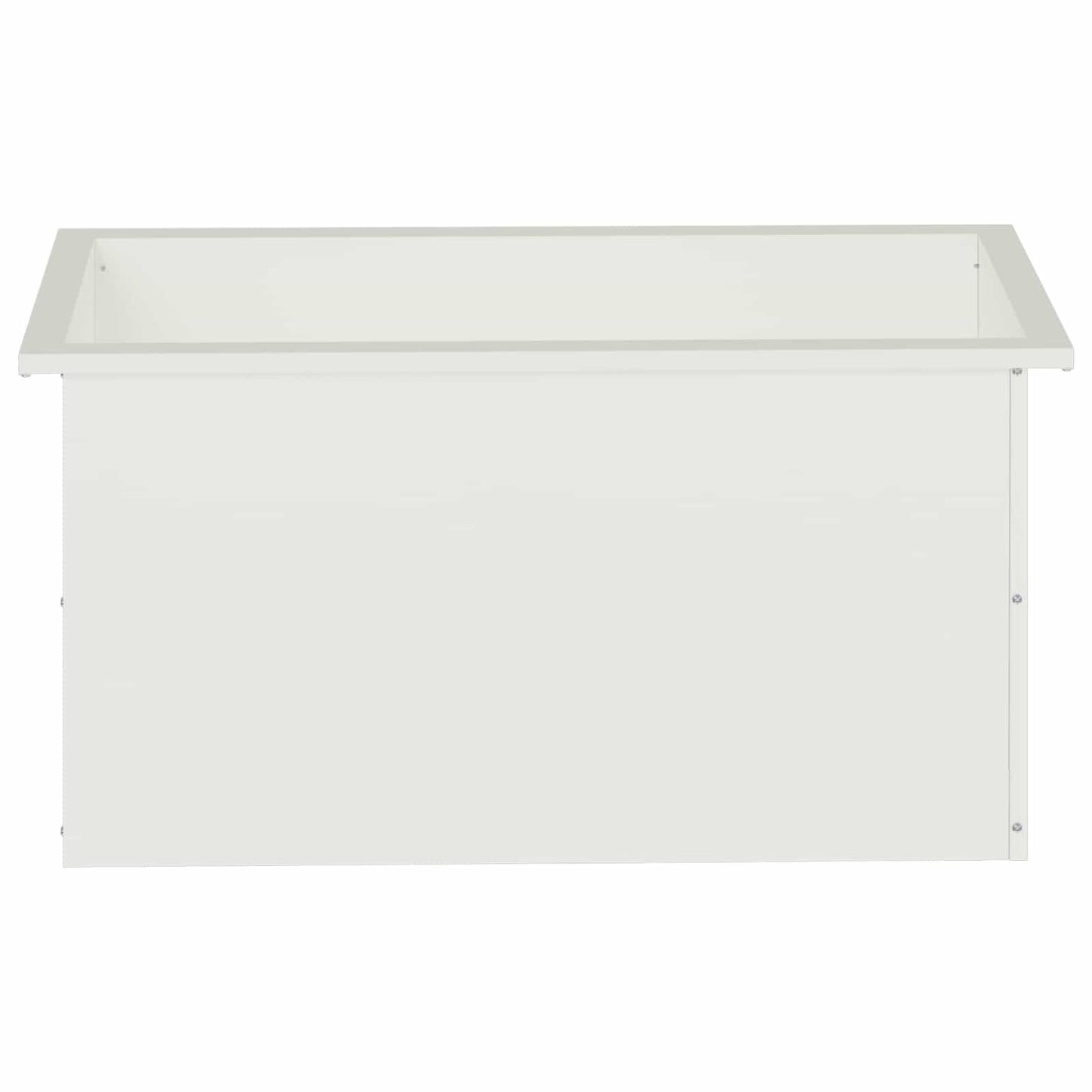 vidaXL Ζαρντινιέρα κήπου με LED 2 τμχ. Λευκό 40 x 80 x 40 cm Ατσάλι