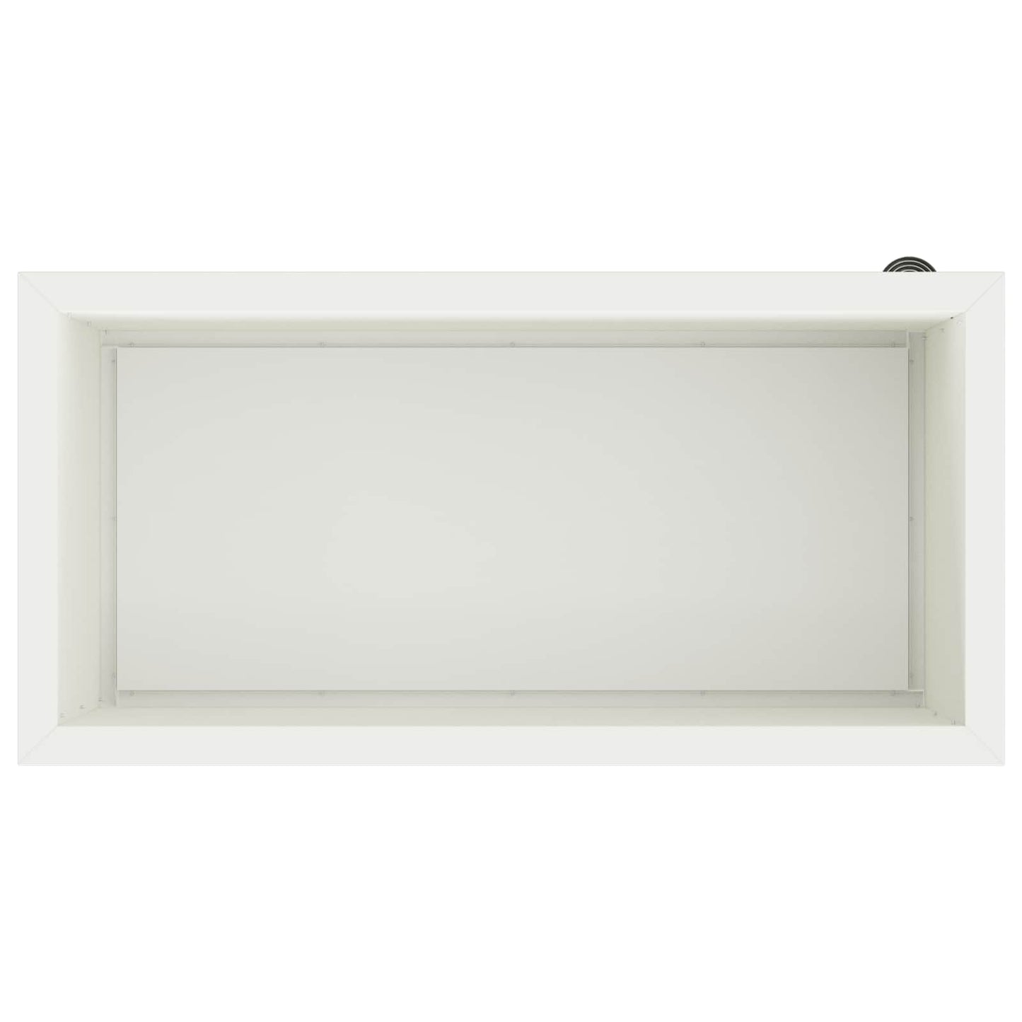 vidaXL Ζαρντινιέρα κήπου με LED 2 τμχ. Λευκό 40 x 80 x 40 cm Ατσάλι