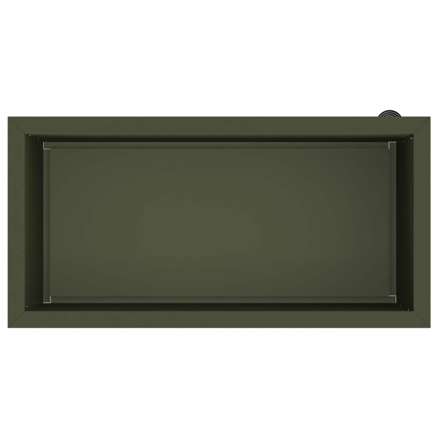 vidaXL Ζαρντινιέρα κήπου με LED Λαδί 40 x 80 x 40 cm Ατσάλι
