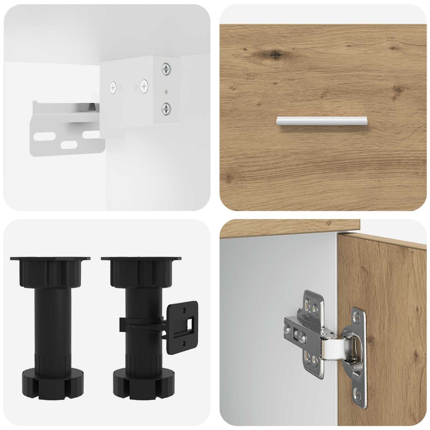 vidaXL Μονάδα κουζίνας Lyon 8 pcs Artisan Δρυς Επεξεργασμένο Ξύλο
