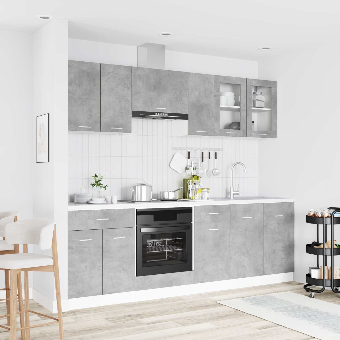vidaXL Σετ Ντουλάπια Κουζίνας Lyon 8 pcs 240 x 46 x 81,5 εκ.