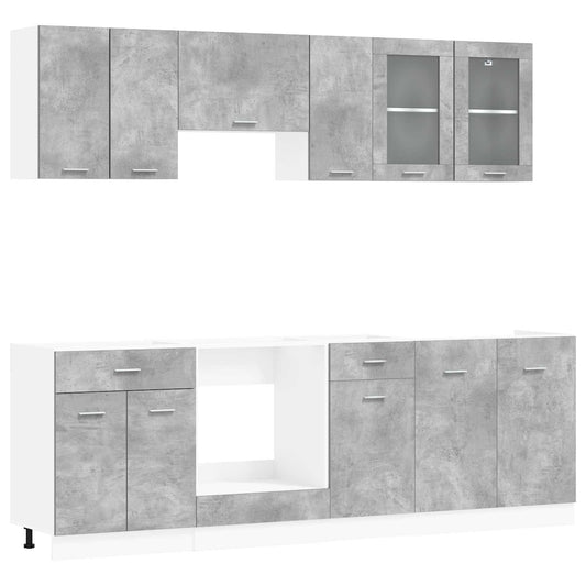 vidaXL Σετ Ντουλάπια Κουζίνας Lyon 8 pcs 240 x 46 x 81,5 εκ.