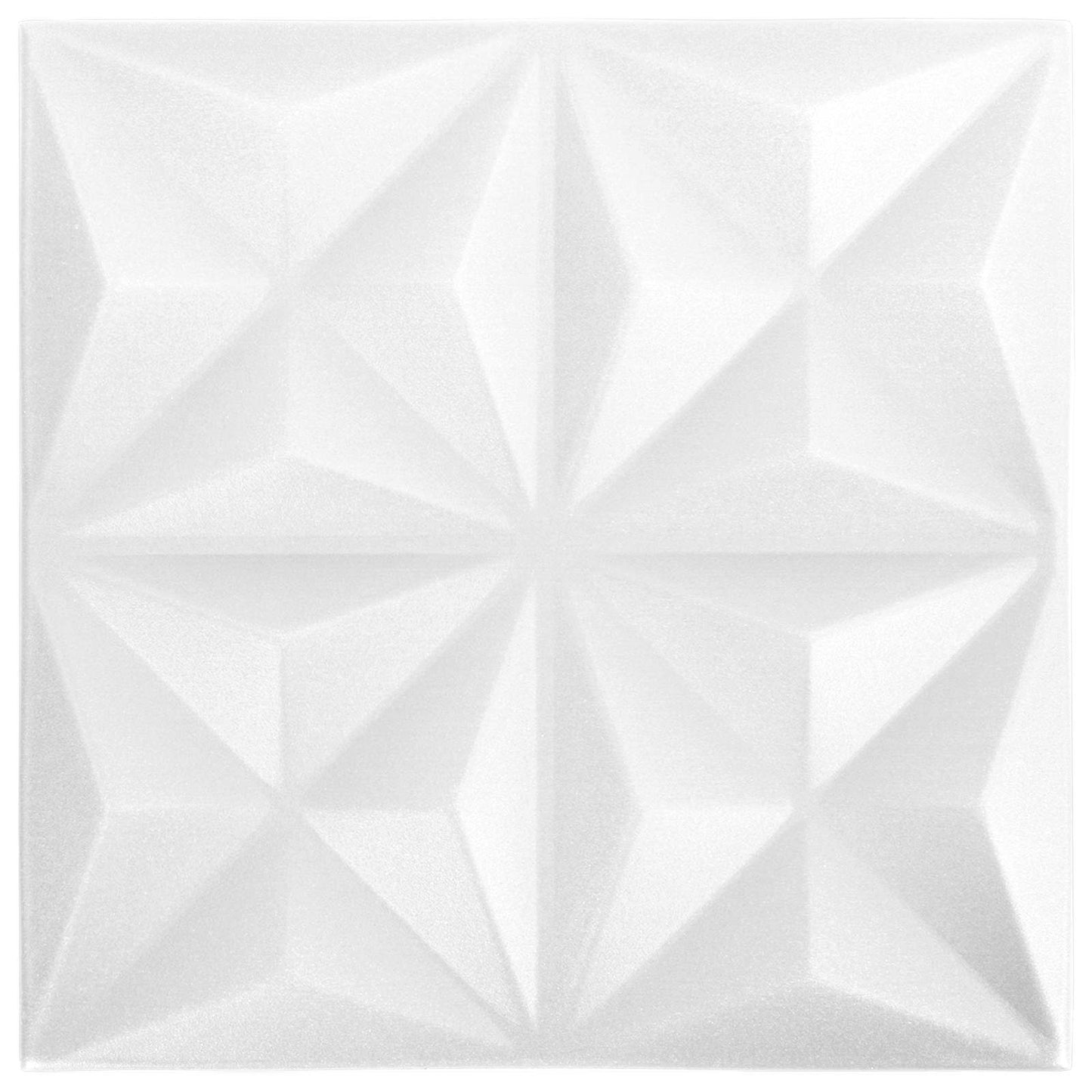 vidaXL Πάνελ τοίχου 24 pcs Οριγκάμι Άσπρο 50 x 50 cm Φελιζόλ XPS