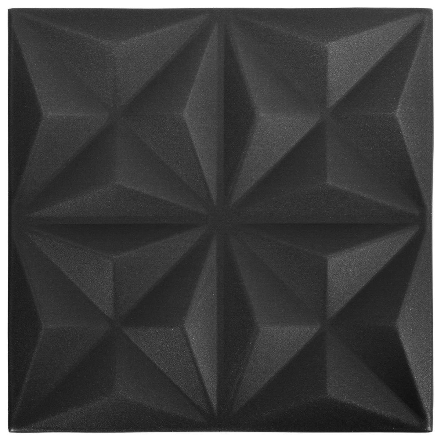 vidaXL Πάνελ τοίχου 48 pcs Οριγκάμι Μαύρο 50 x 50 cm Φελιζόλ XPS