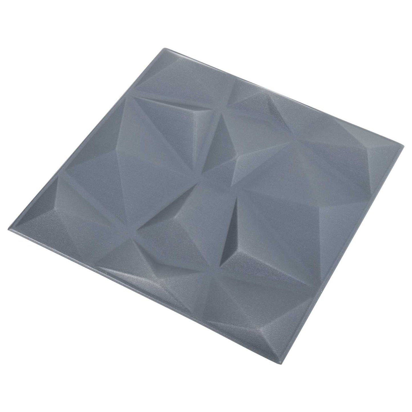 vidaXL Πάνελ τοίχου 12 pcs Οριγκάμι Γκρι 50 x 50 cm Φελιζόλ XPS