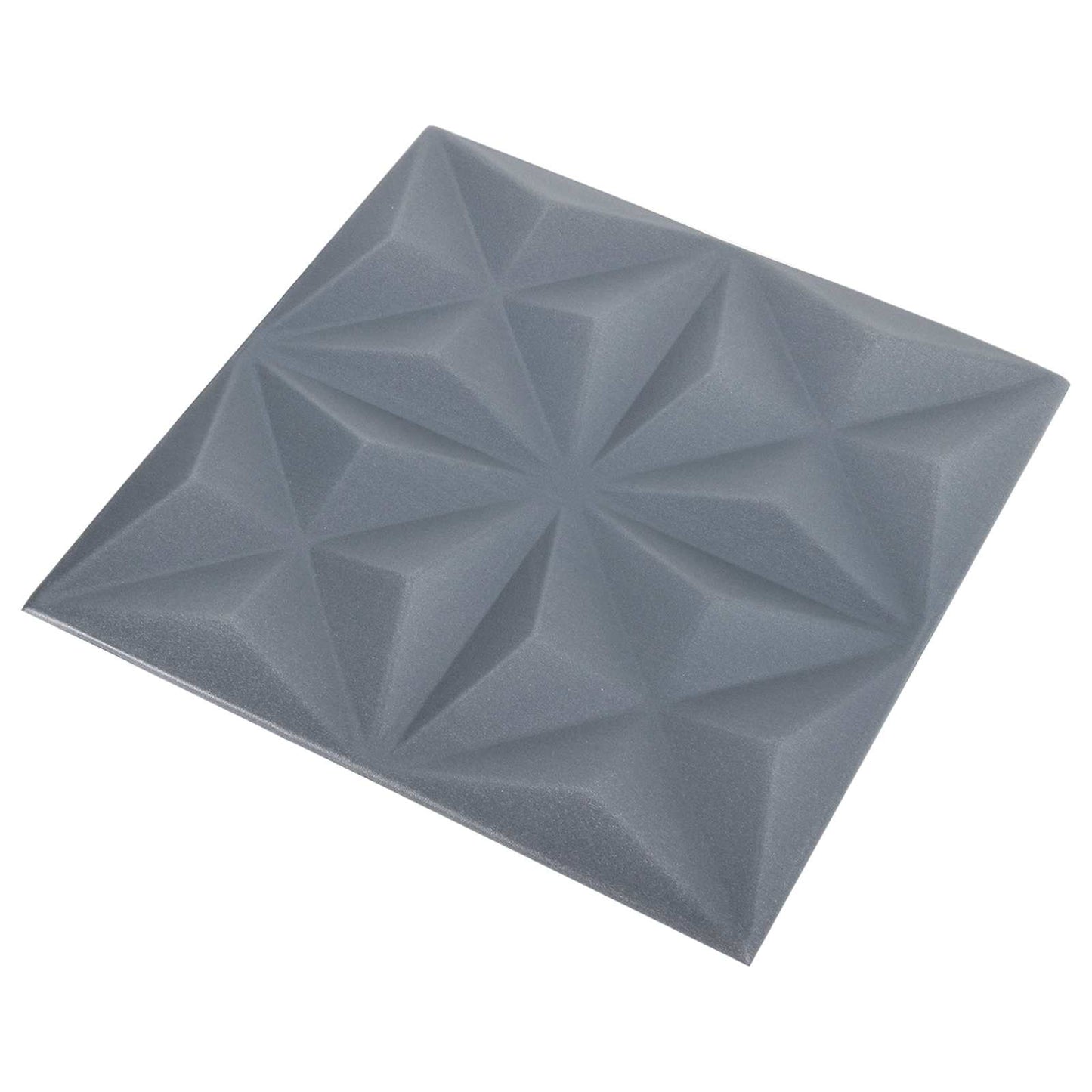 vidaXL Πάνελ τοίχου 24 pcs Οριγκάμι Γκρι 50 x 50 cm Φελιζόλ XPS