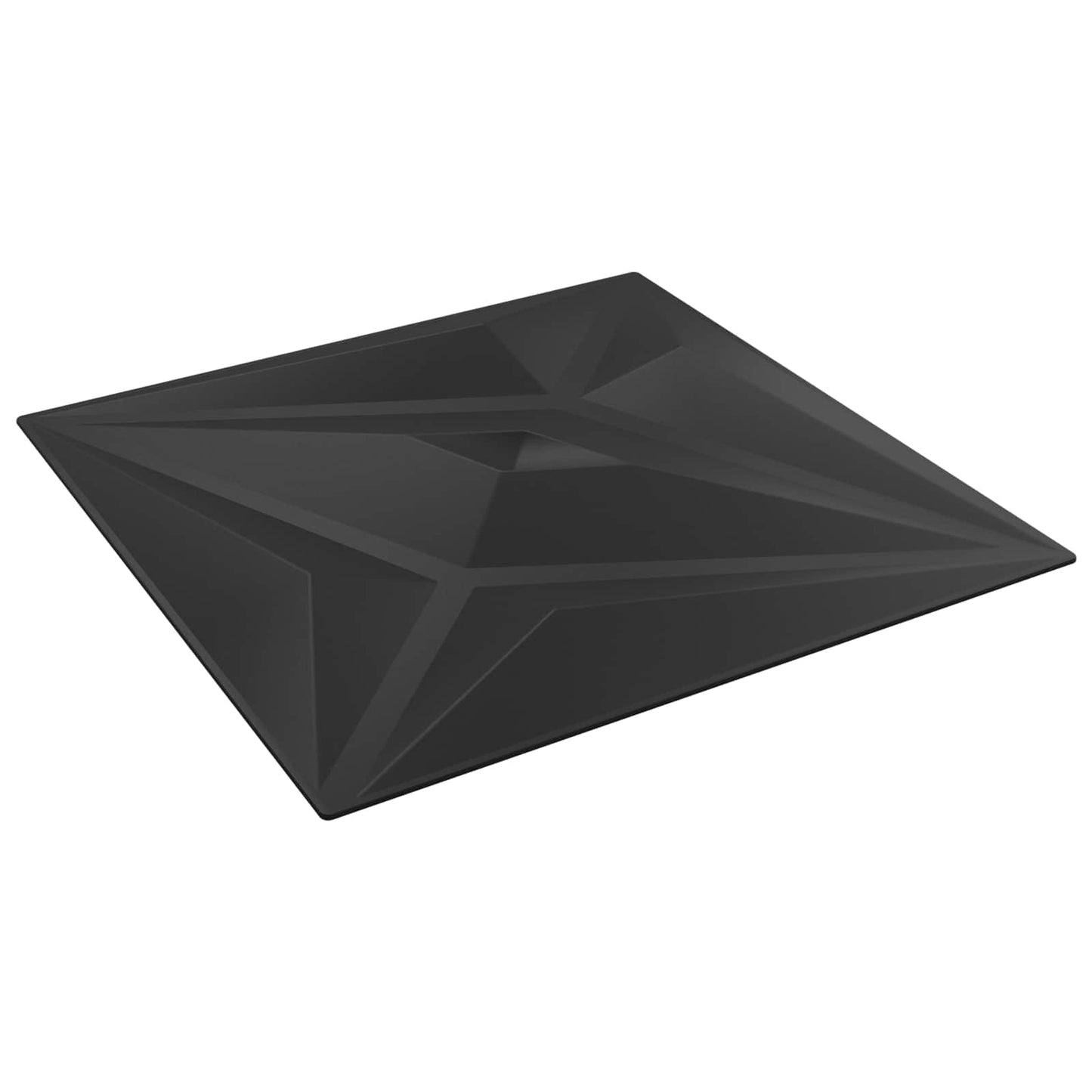 vidaXL Πάνελ τοίχου Αστέρι 48 pcs Μαύρο Αστέρι 50 x 50 cm Φελιζόλ XPS