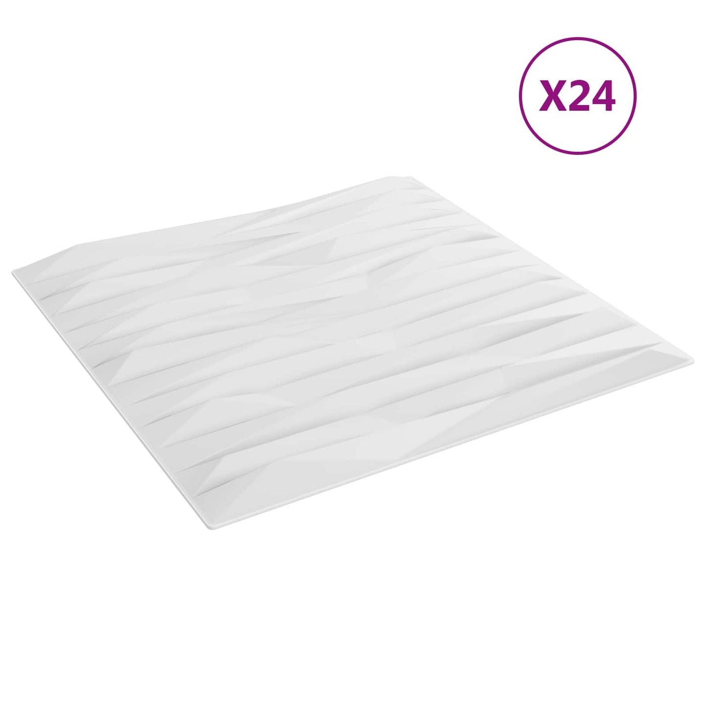 vidaXL Πάνελ τοίχου 24 pcs Άσπρη Πέτρα 50 x 50 cm Φελιζόλ XPS