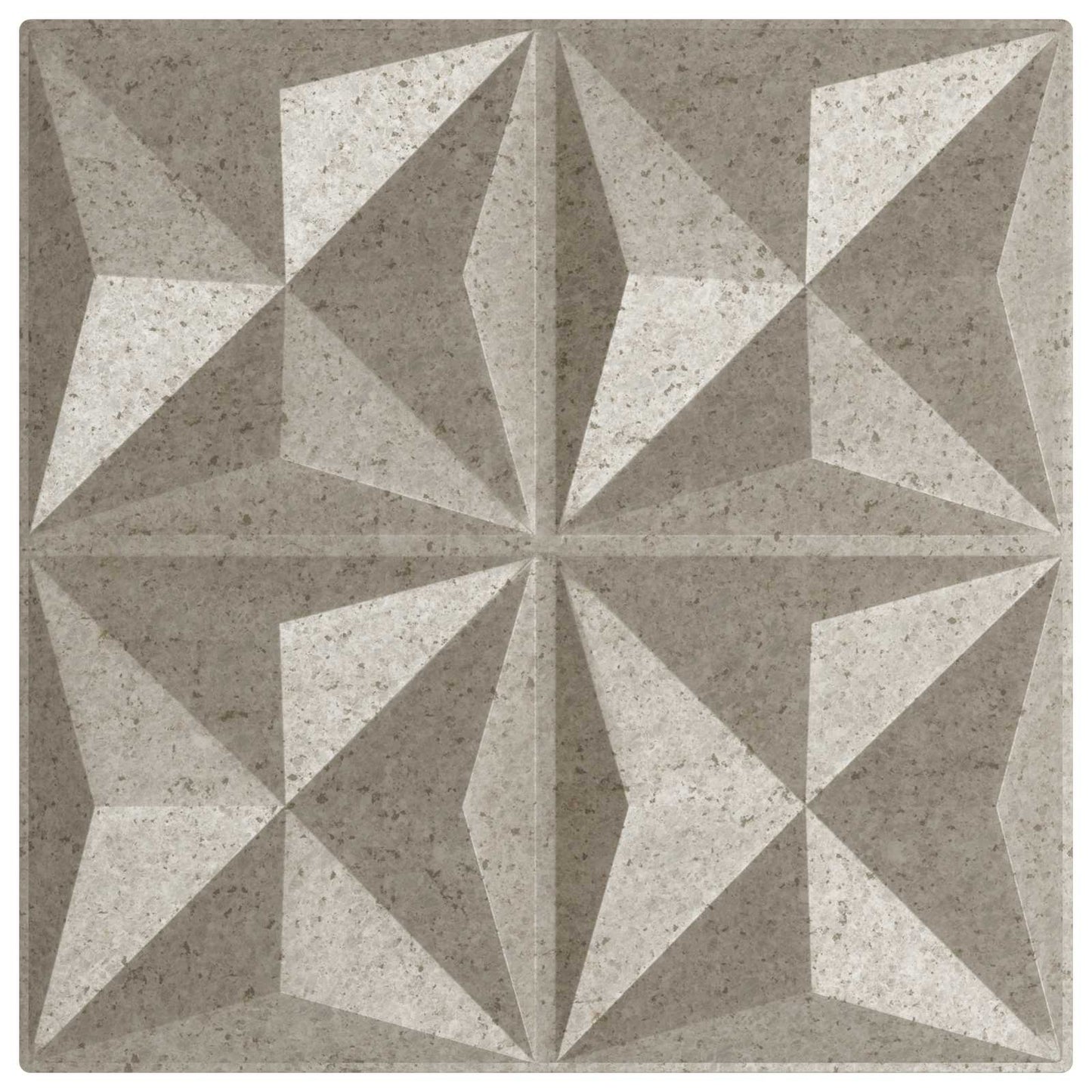 vidaXL Πάνελ τοίχου 12 pcs Οριγκάμι Μπετόν 50 x 50 cm Φελιζόλ XPS