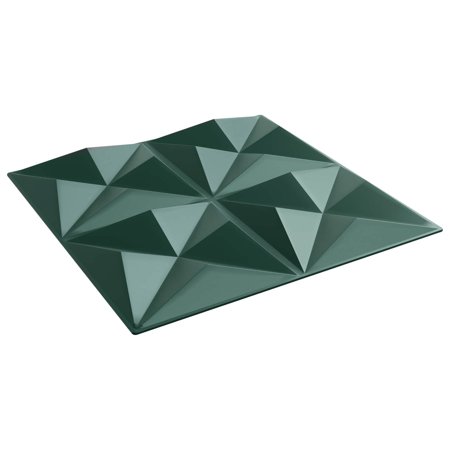vidaXL Πάνελ τοίχου 12 pcs Οριγκάμι Πράσινο 50 x 50 cm Φελιζόλ XPS