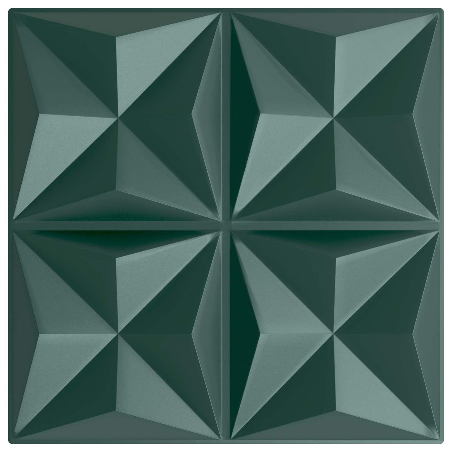 vidaXL Πάνελ τοίχου 12 pcs Οριγκάμι Πράσινο 50 x 50 cm Φελιζόλ XPS