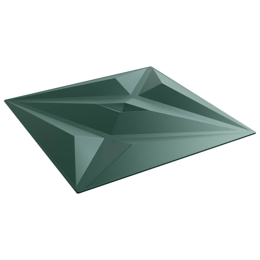 vidaXL Πάνελ τοίχου 24 pcs Αστέρι Πράσινο 50 x 50 cm Φελιζόλ XPS