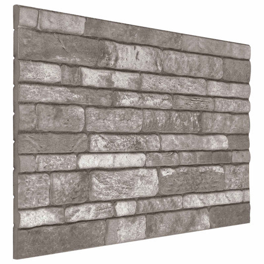 vidaXL Πάνελ τοίχου 10 pcs Σκούρο Γκρι 100 x 50 cm Αφρός EPS
