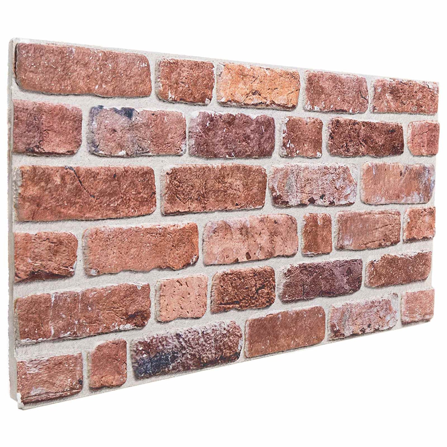 vidaXL Πάνελ τοίχου 10 pcs Κόκκινο 100 x 50 cm Αφρός EPS