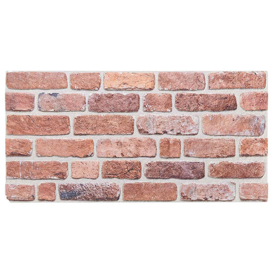 vidaXL Πάνελ τοίχου 10 pcs Κόκκινο 100 x 50 cm Αφρός EPS