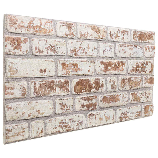 vidaXL Πάνελ τοίχου 10 pcs Κόκκινο και Λευκό 100 x 50 cm Αφρός EPS