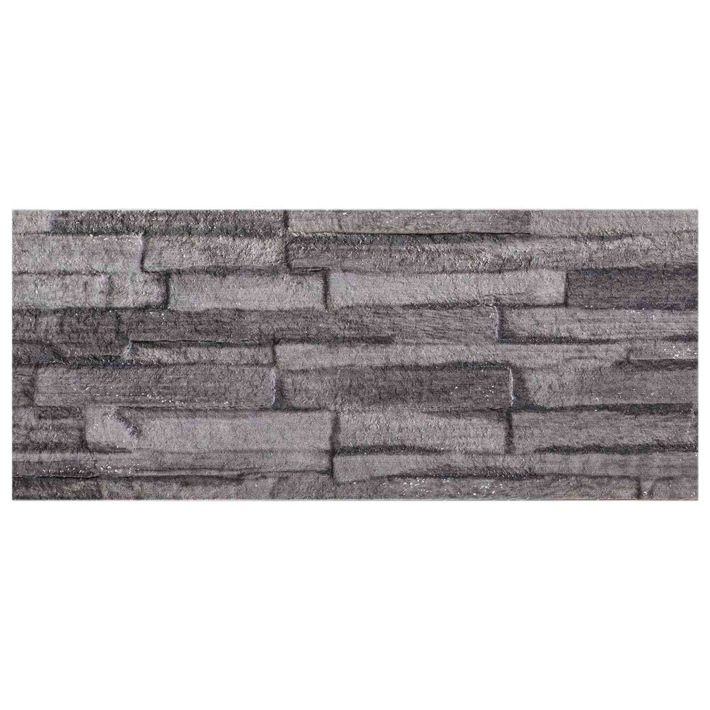 vidaXL Πάνελ τοίχου 10 pcs Ανθρακί 100 x 25 cm Αφρός EPS