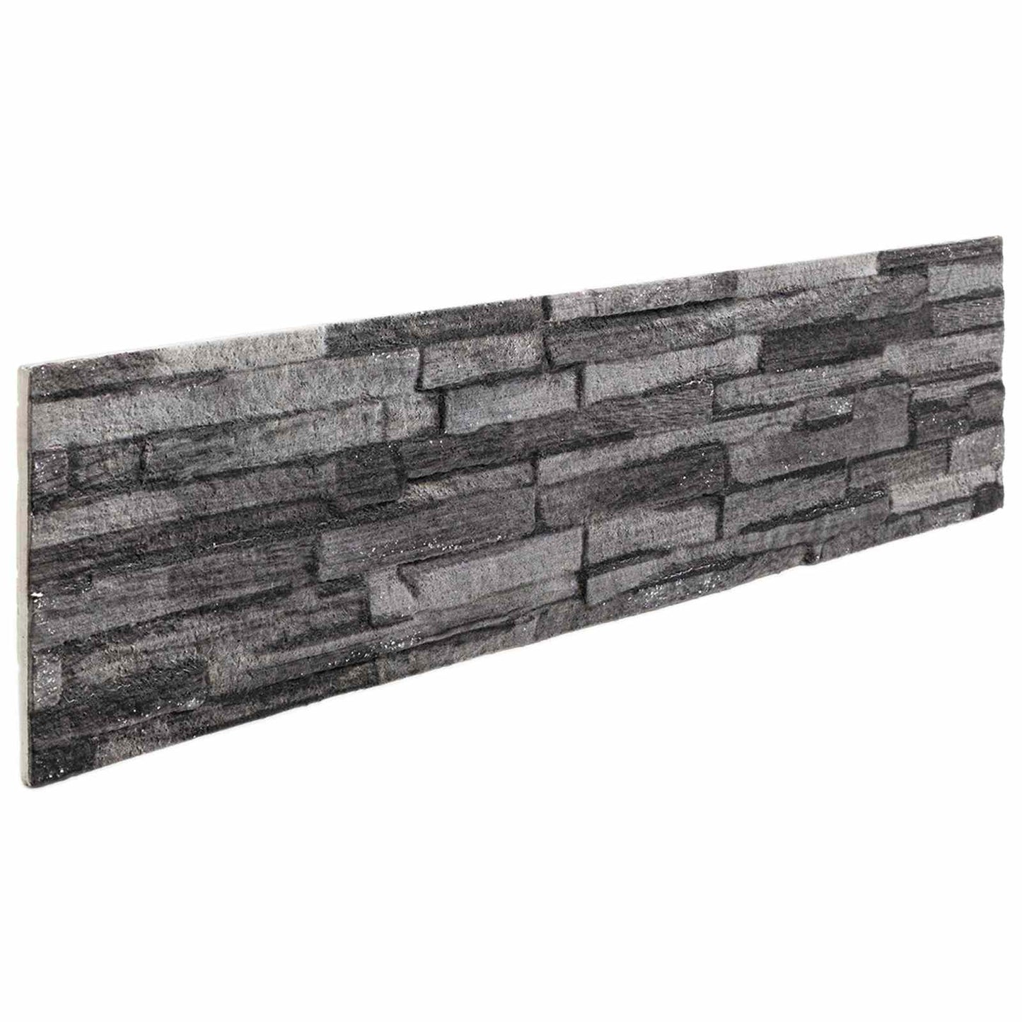 vidaXL Πάνελ τοίχου 10 pcs Ανθρακί 100 x 25 cm Αφρός EPS