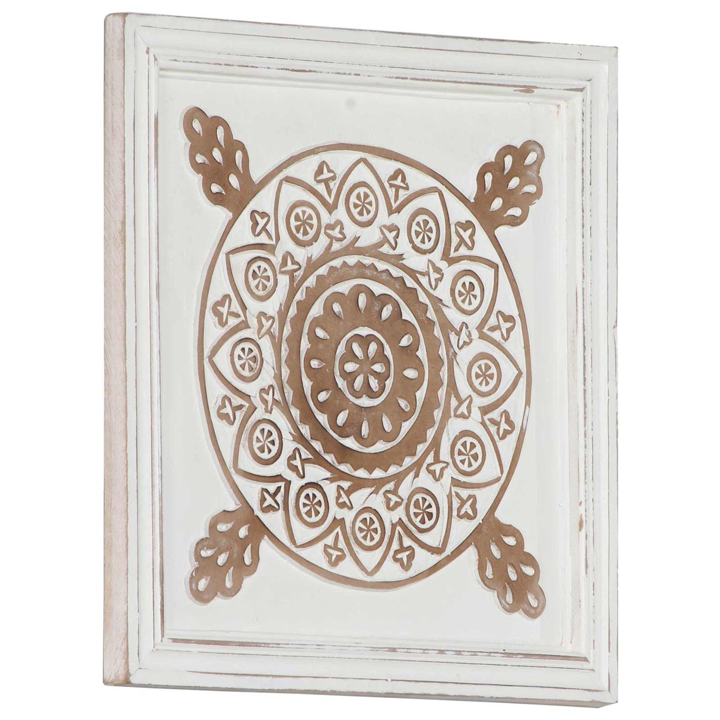 vidaXL Διακόσμηση Τέχνης 2 τμχ. 40 x 40 x 1,5 cm Καφέ και Λευκό