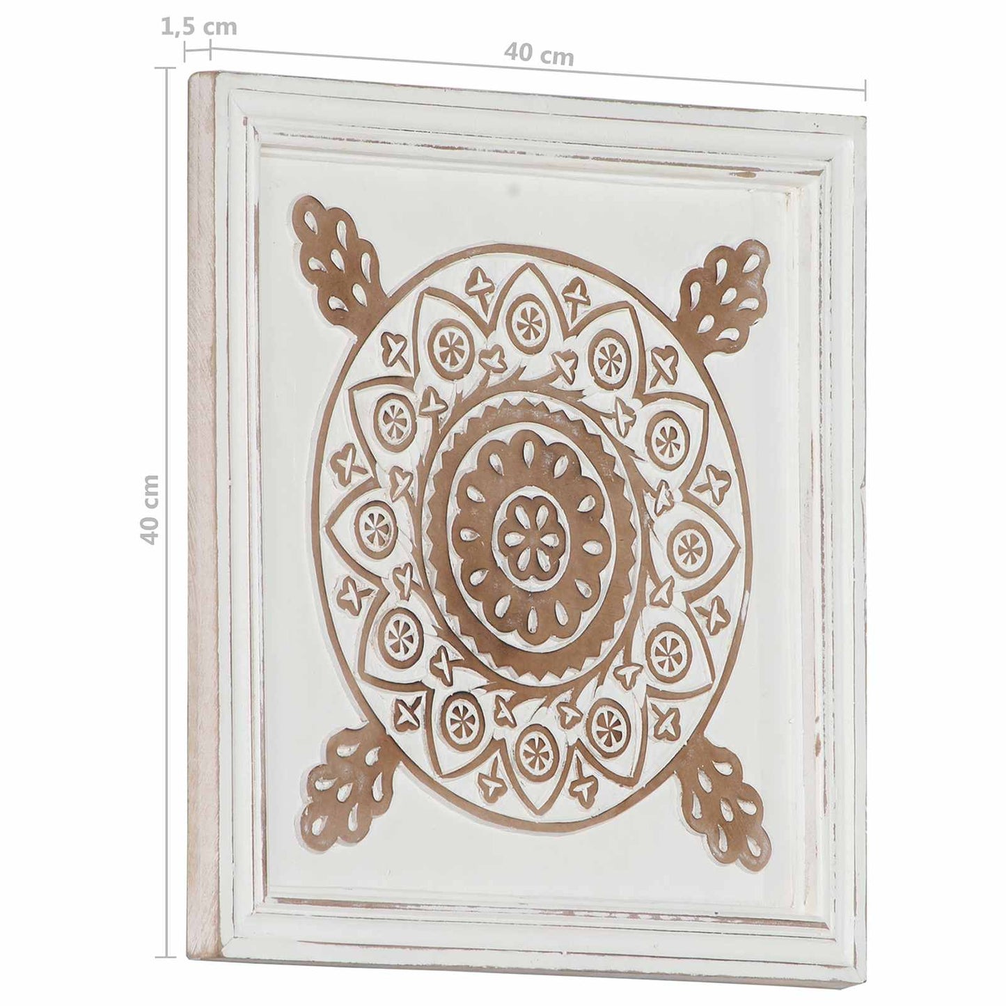 vidaXL Διακόσμηση Τέχνης 2 τμχ. 40 x 40 x 1,5 cm Καφέ και Λευκό