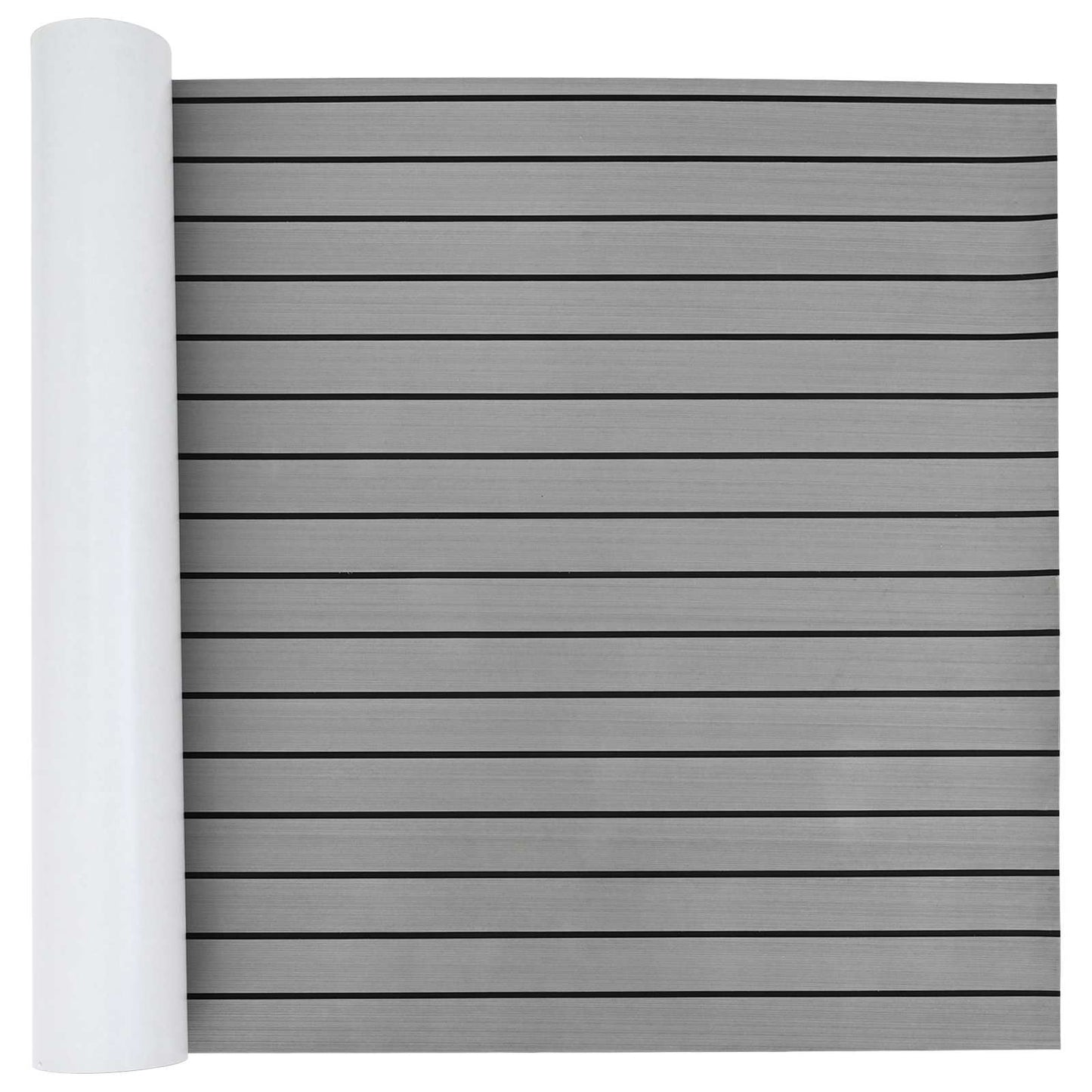 vidaXL Ματ Σκάφους Ριγέ Απαλός Γκρι και Μαύρος 240 x 90 εκ EVA