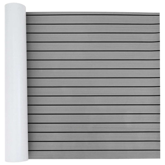vidaXL Ματ Σκάφους Ριγέ Απαλός Γκρι και Μαύρος 240 x 90 εκ EVA