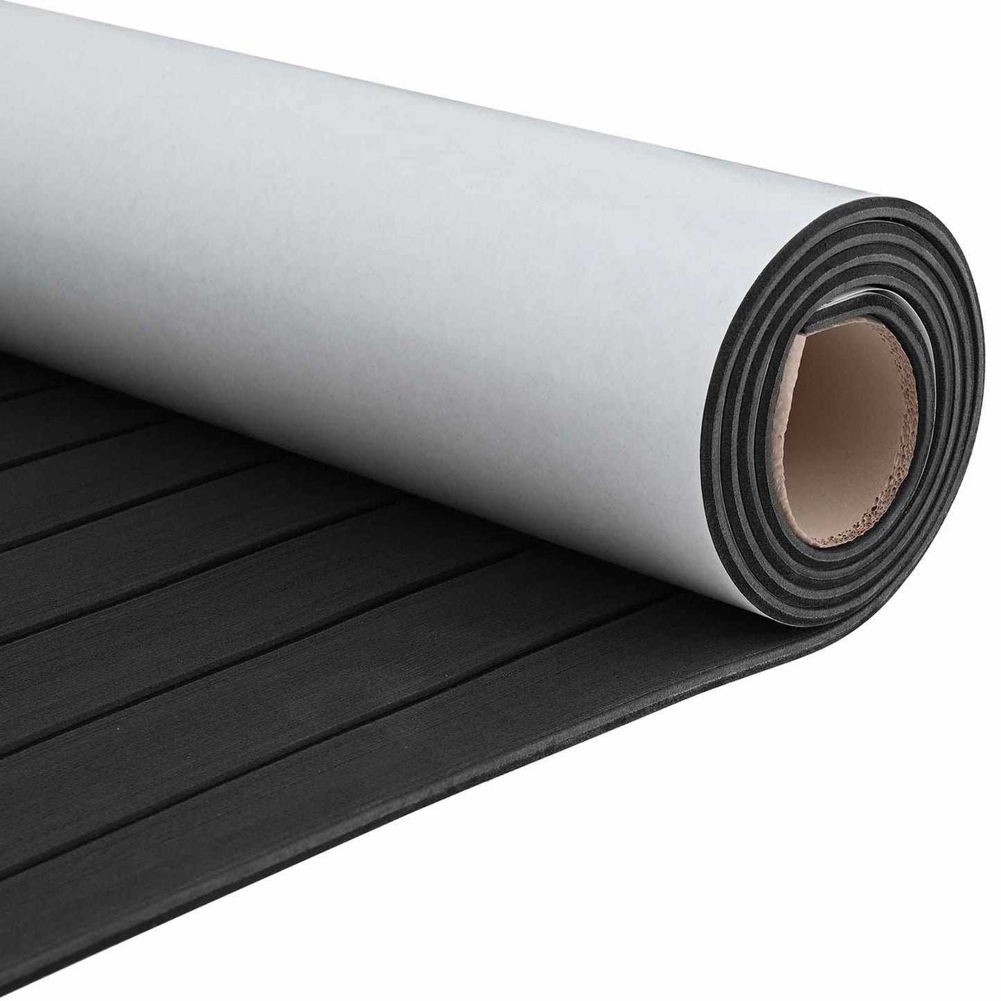 vidaXL Ματ Σκάφους Ριγέ Σκούρο Γκρι και Μαύρο 240 x 90 εκ EVA