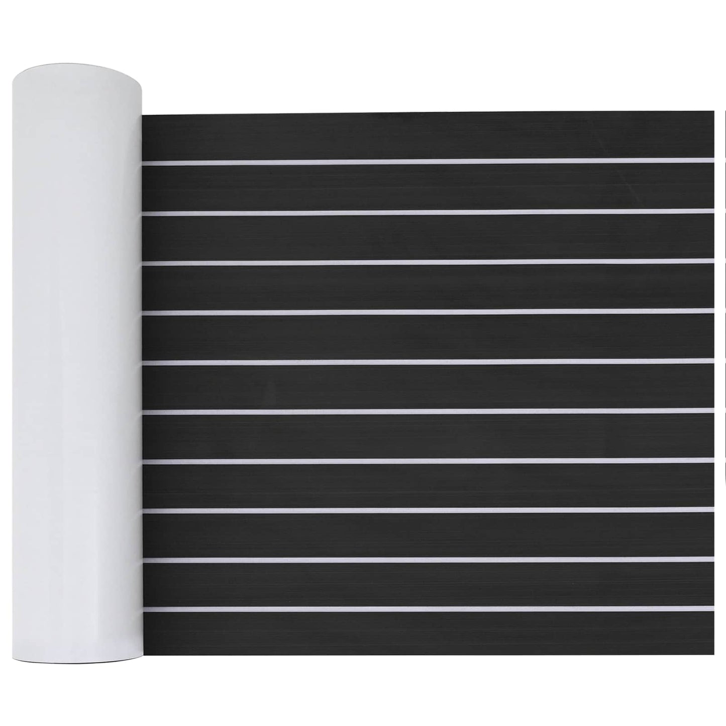 vidaXL Ματ Σκάφους Ριγέ Σκούρο Γκρι και Λευκό 240 x 60 cm EVA