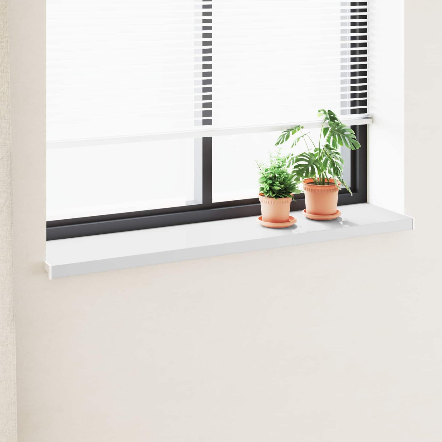 vidaXL Σαβανωτό Παραθύρου Λευκό 160 x 35 x 4,5 εκ PVC