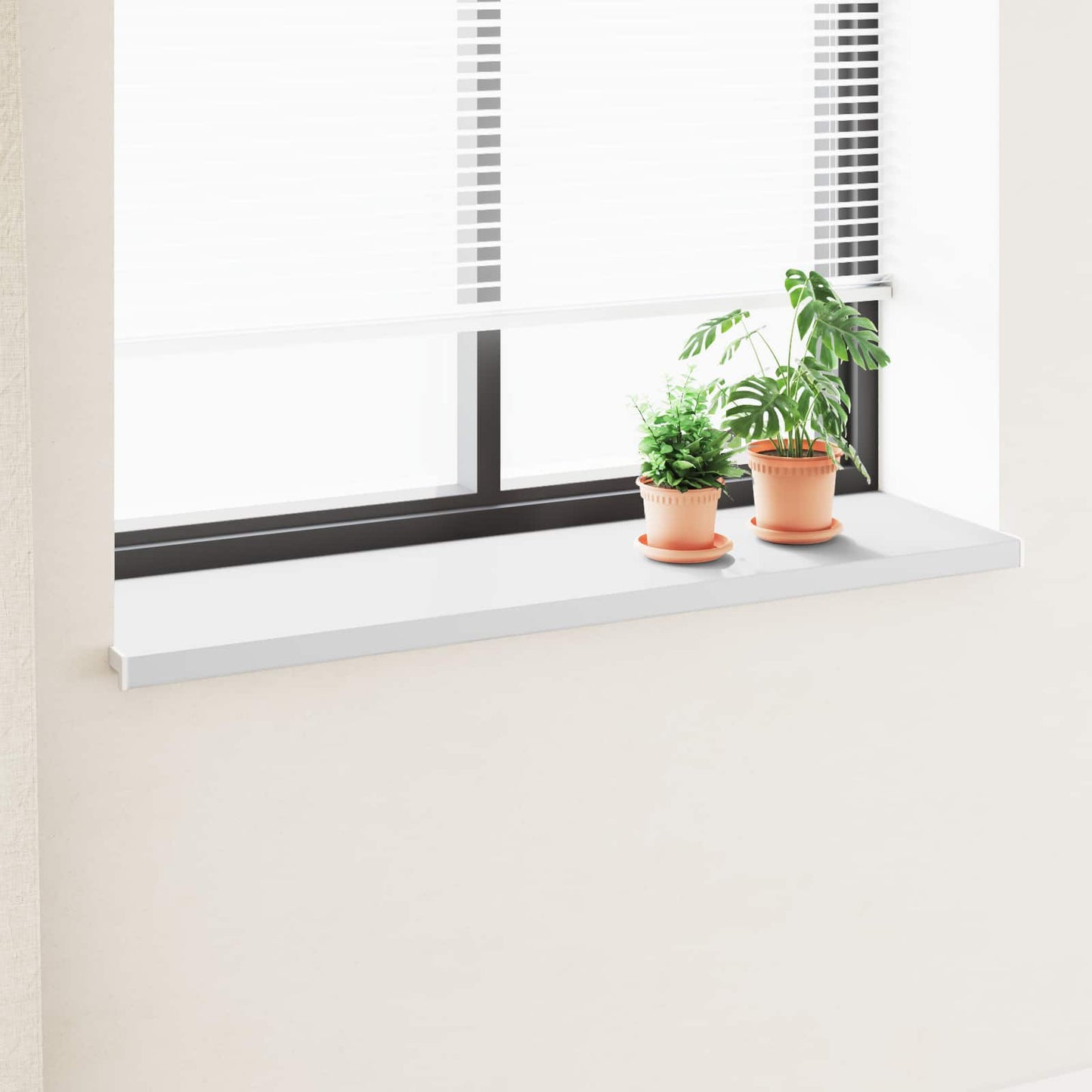 vidaXL Σαβανωτό Παραθύρου Λευκό 140 x 45 x 4,5 εκ PVC