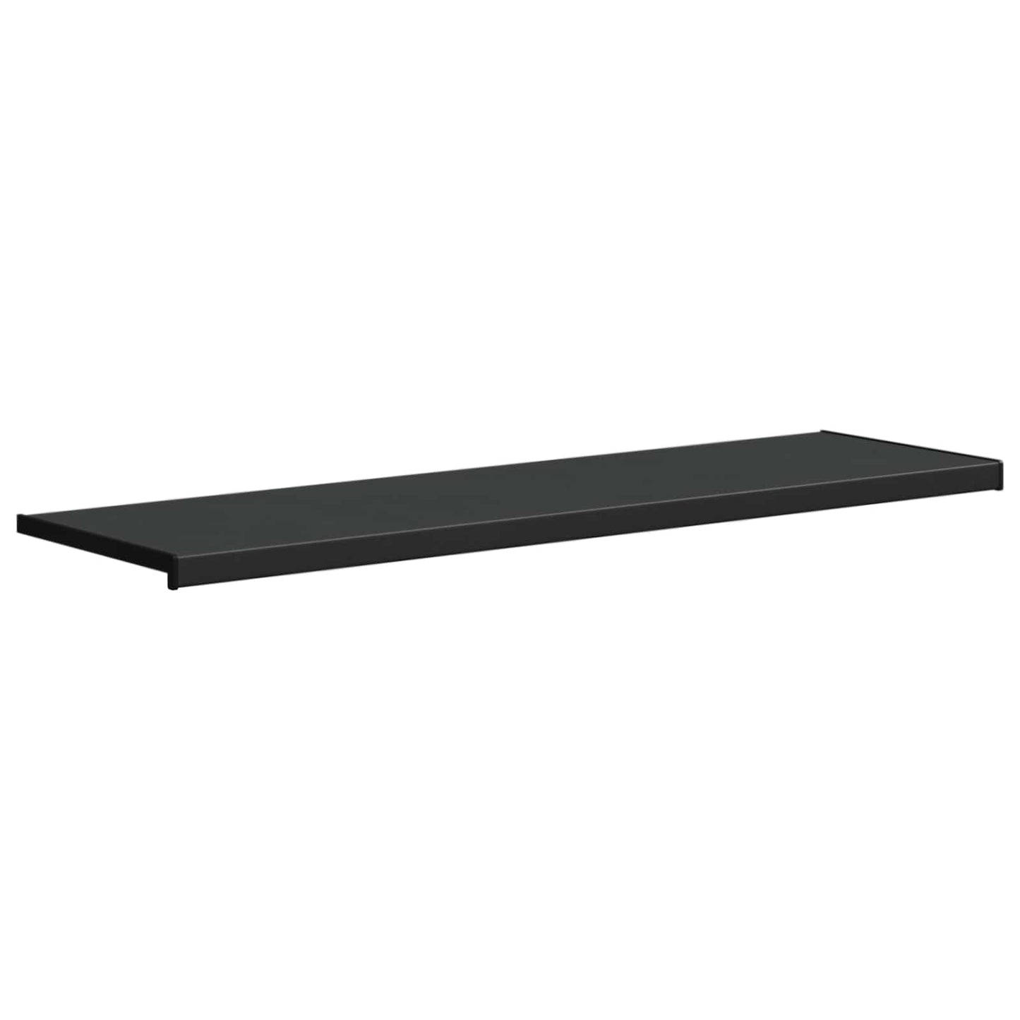 vidaXL Σαβανωτό Παραθύρου Μαύρο με ξύλινη υφή 160 x 40 x 4,5 εκ PVC