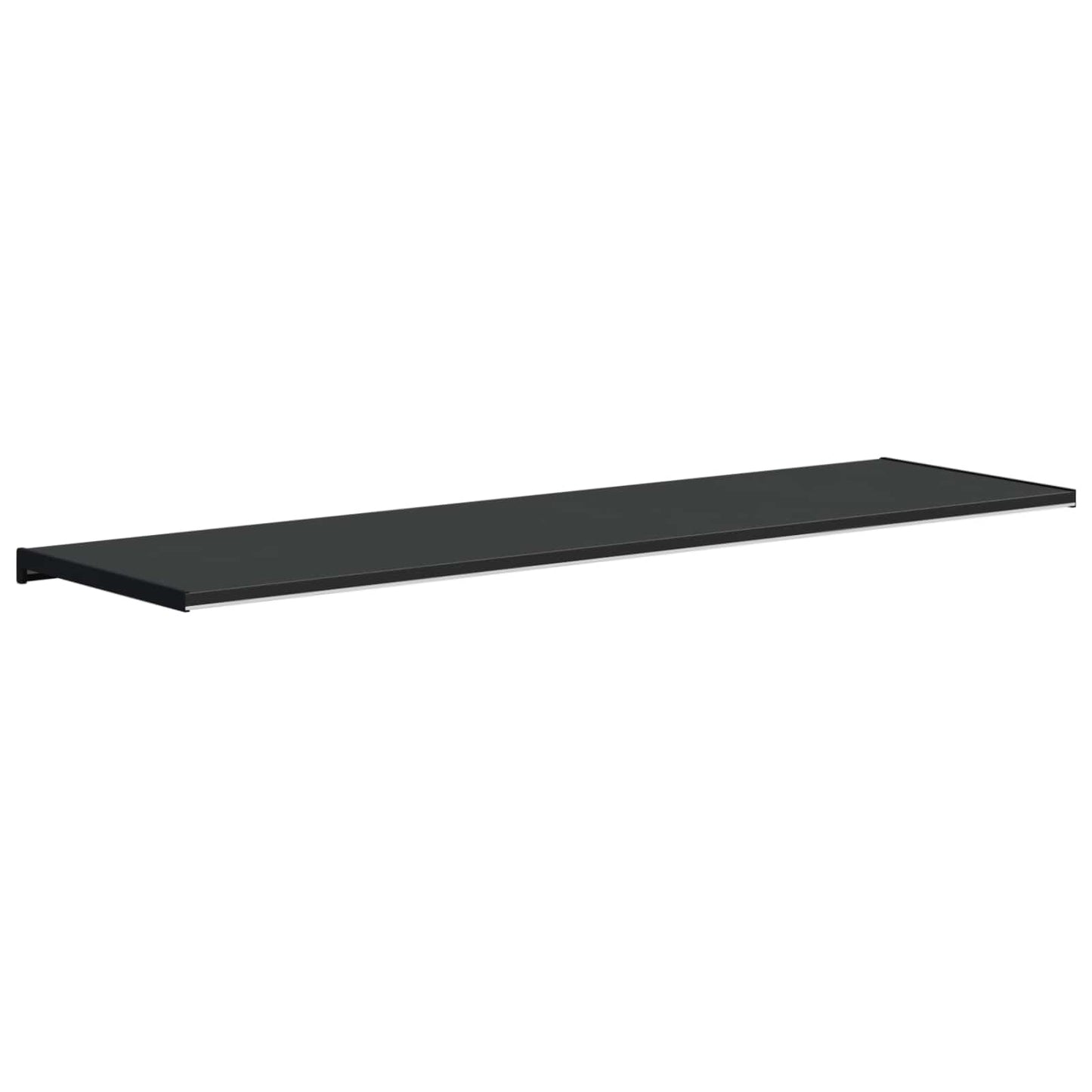vidaXL Σαβανωτό Παραθύρου Μαύρο με ξύλινη υφή 160 x 40 x 4,5 εκ PVC