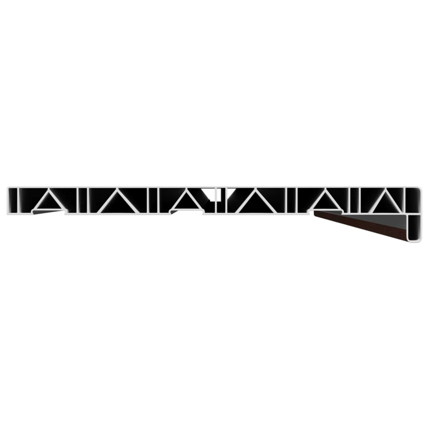 vidaXL Σαβανωτό Παραθύρου Καφέ ξύλο 140 x 30 x 4,5 εκ PVC