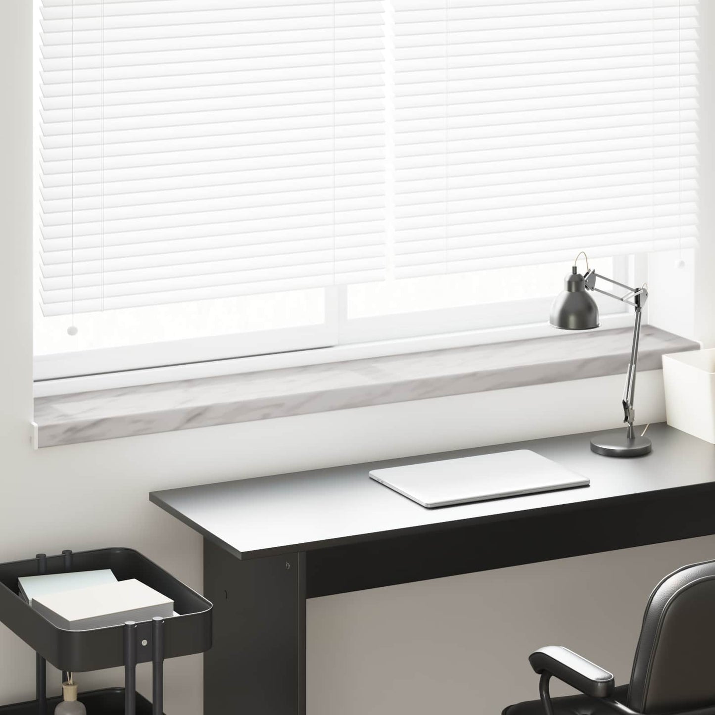 vidaXL Σαβανωτό Παραθύρου Υφή Μάρμαρου 160 x 20 x 4,5 εκ PVC