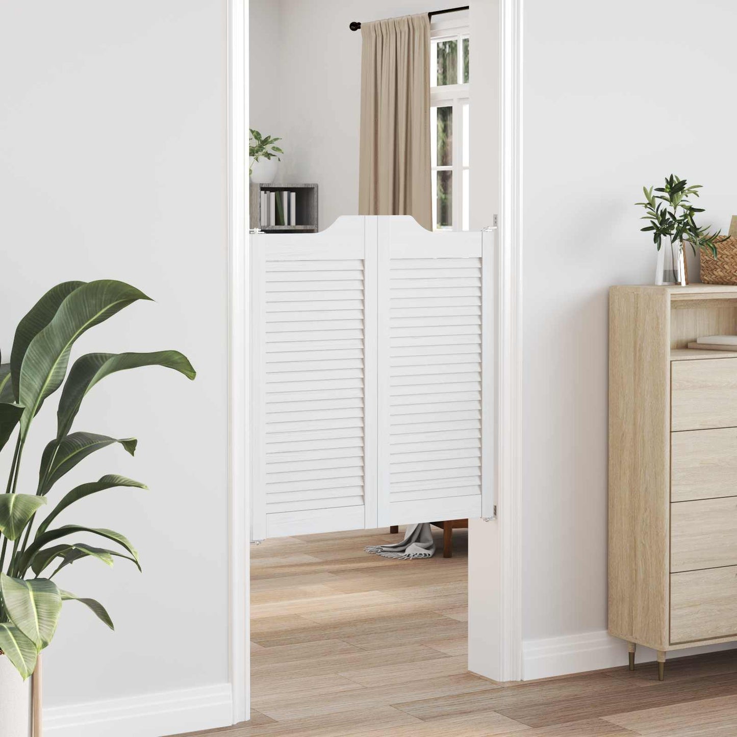 vidaXL Πόρτες Swing 90 x 40 cm Μασίφ Ξύλο Πεύκου Λευκό