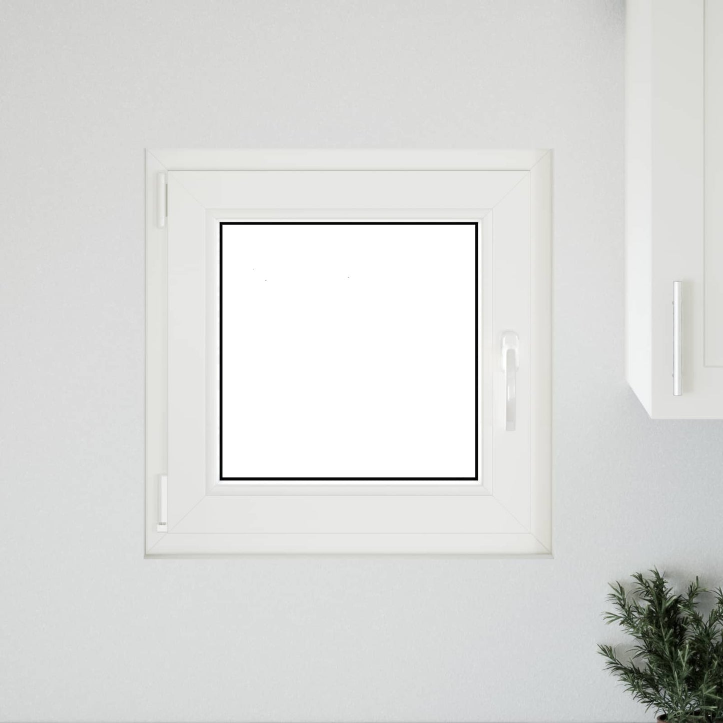 Παράθυρο Κάτω Στρώματος RISOR Λευκός 60 x 60 cm PVC και Γυαλί