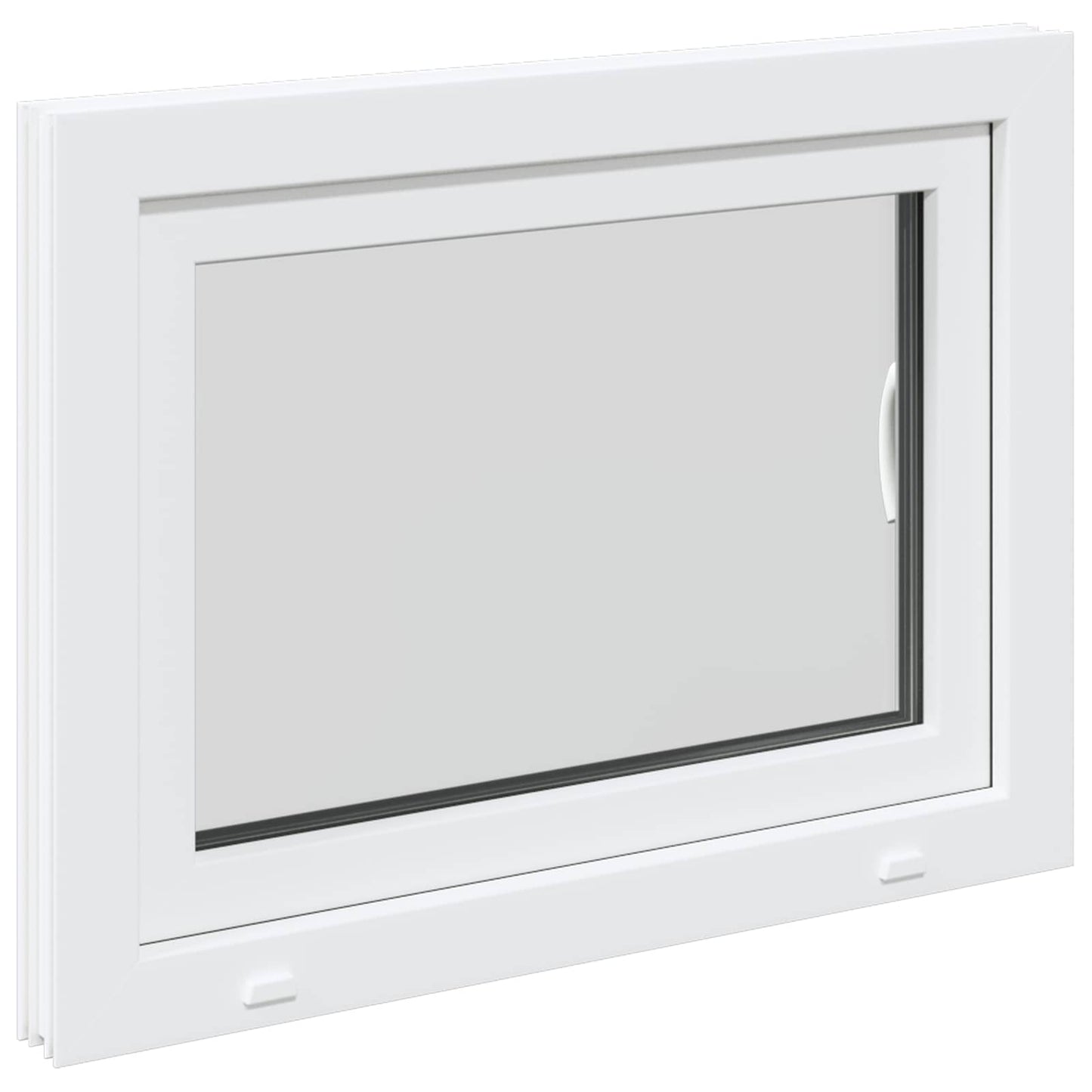 Παράθυρο Κάτω Στρώματος RISOR Λευκός 80 x 50 cm PVC και Γυαλί