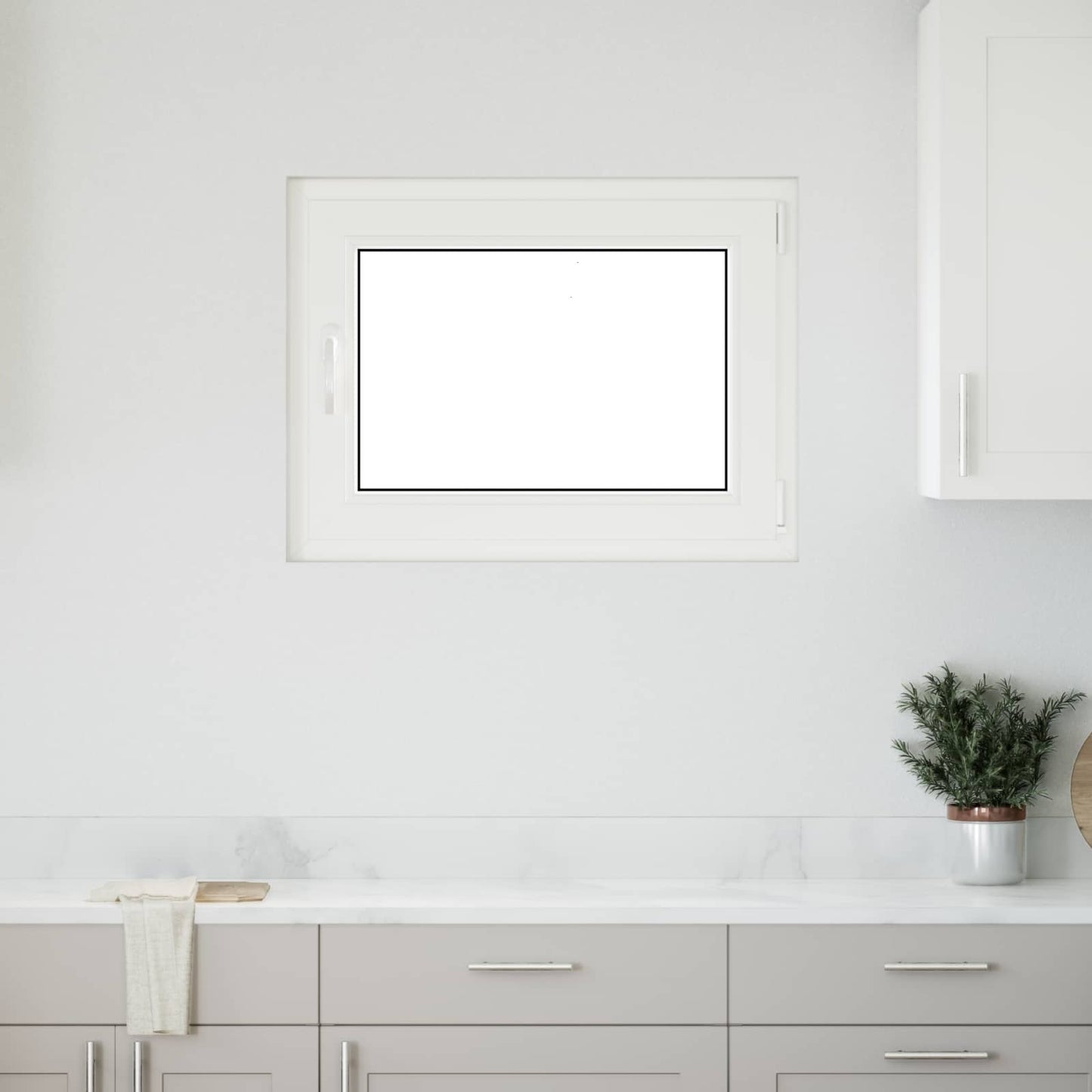 Παράθυρο Κάτω Στρώματος RISOR Λευκός 80 x 60 cm PVC και Γυαλί