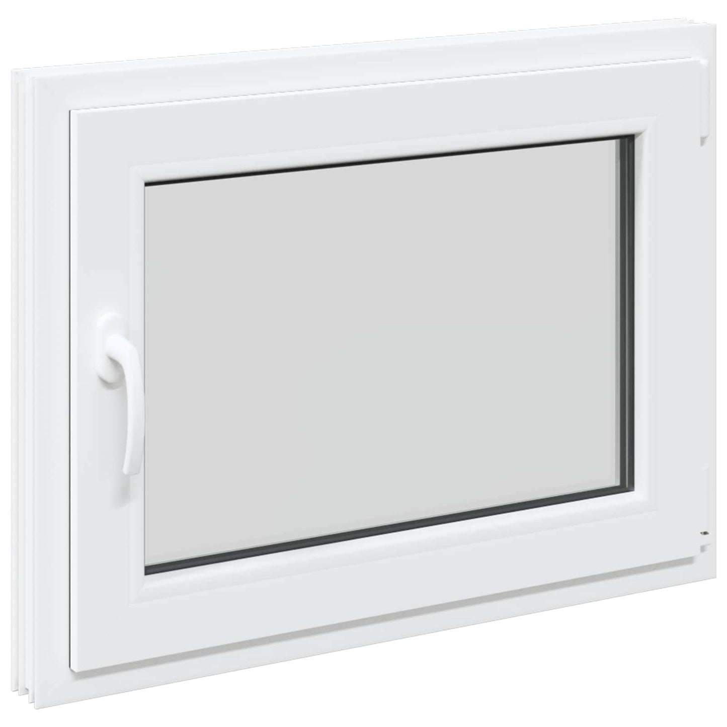 Παράθυρο Κάτω Στρώματος RISOR Λευκός 80 x 60 cm PVC και Γυαλί